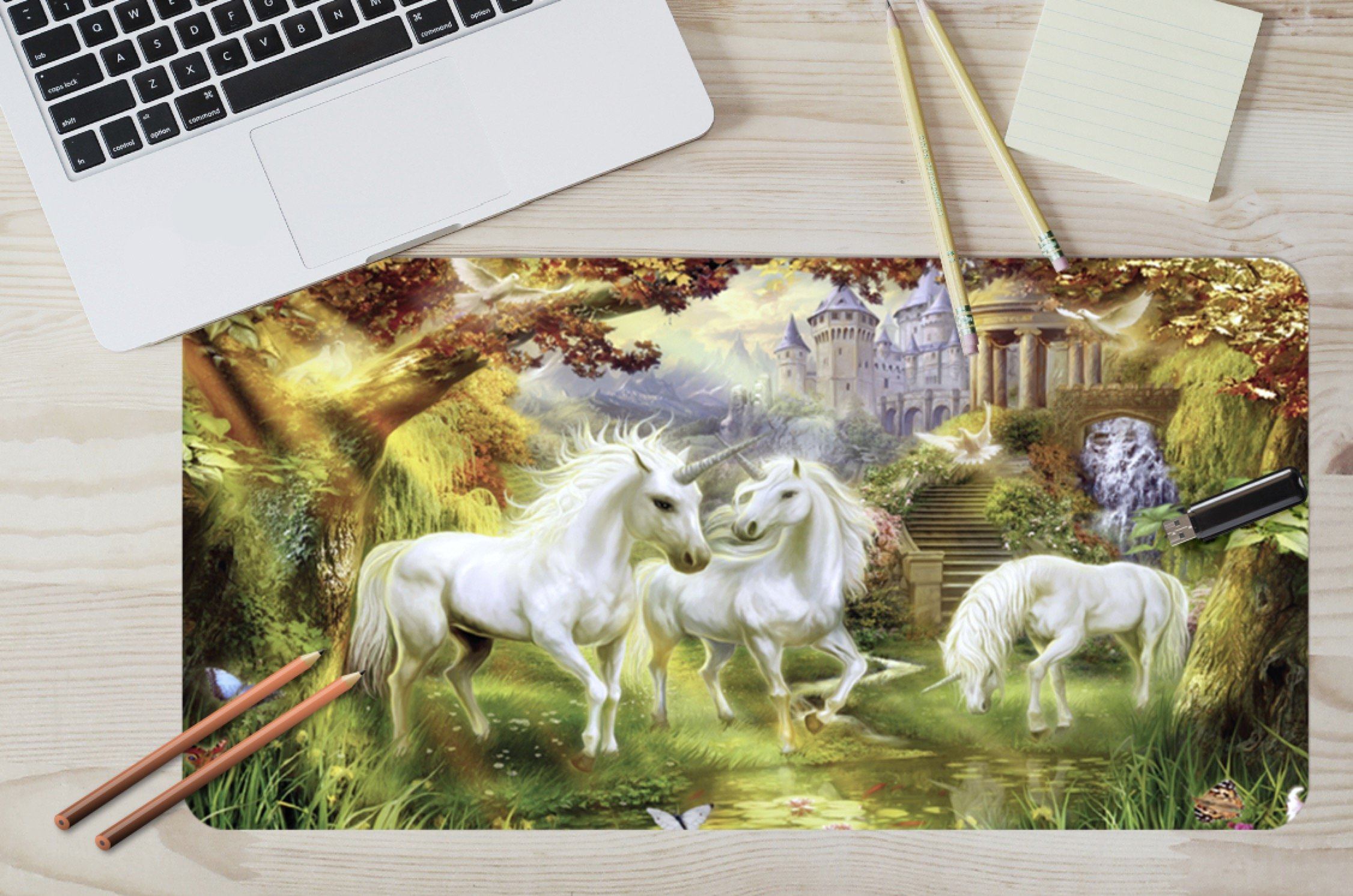 3D Horse Castle 043 Desk Mat Mat AJ Creativity Home