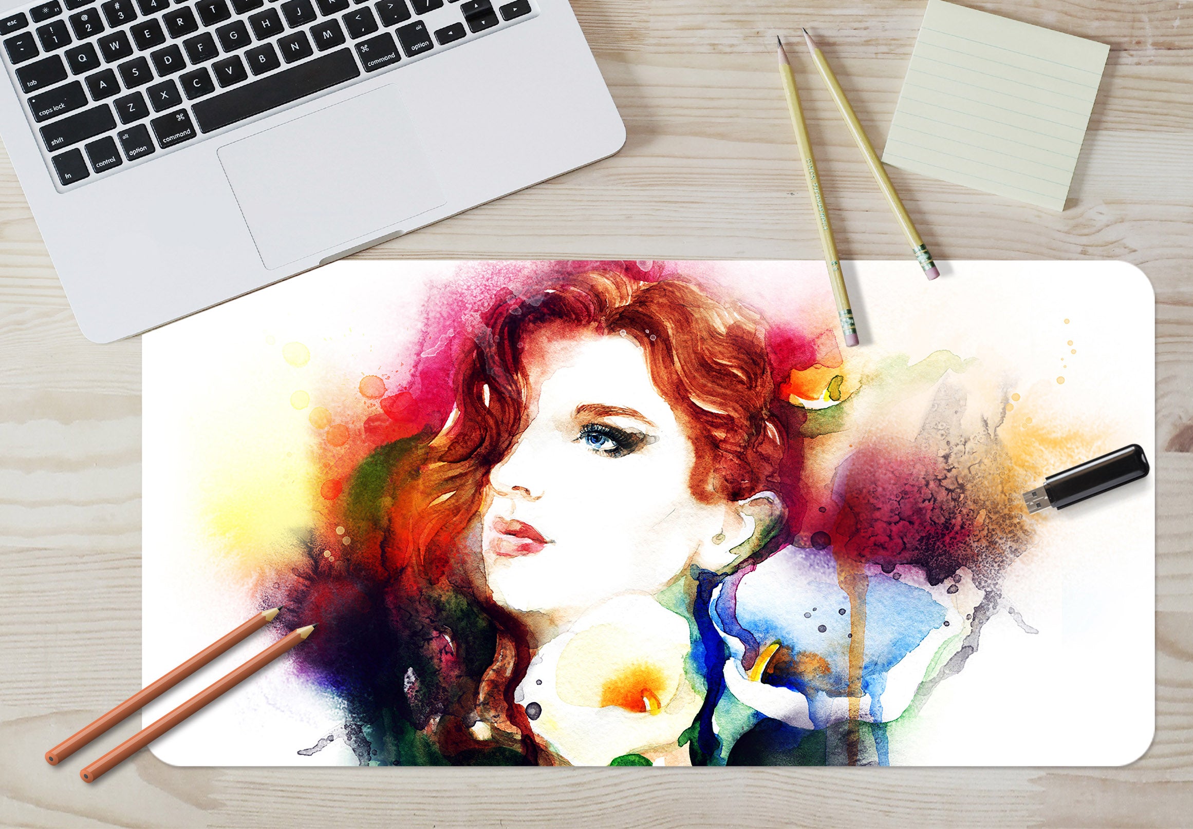 3D Female Flowers 17112 Desk Mat