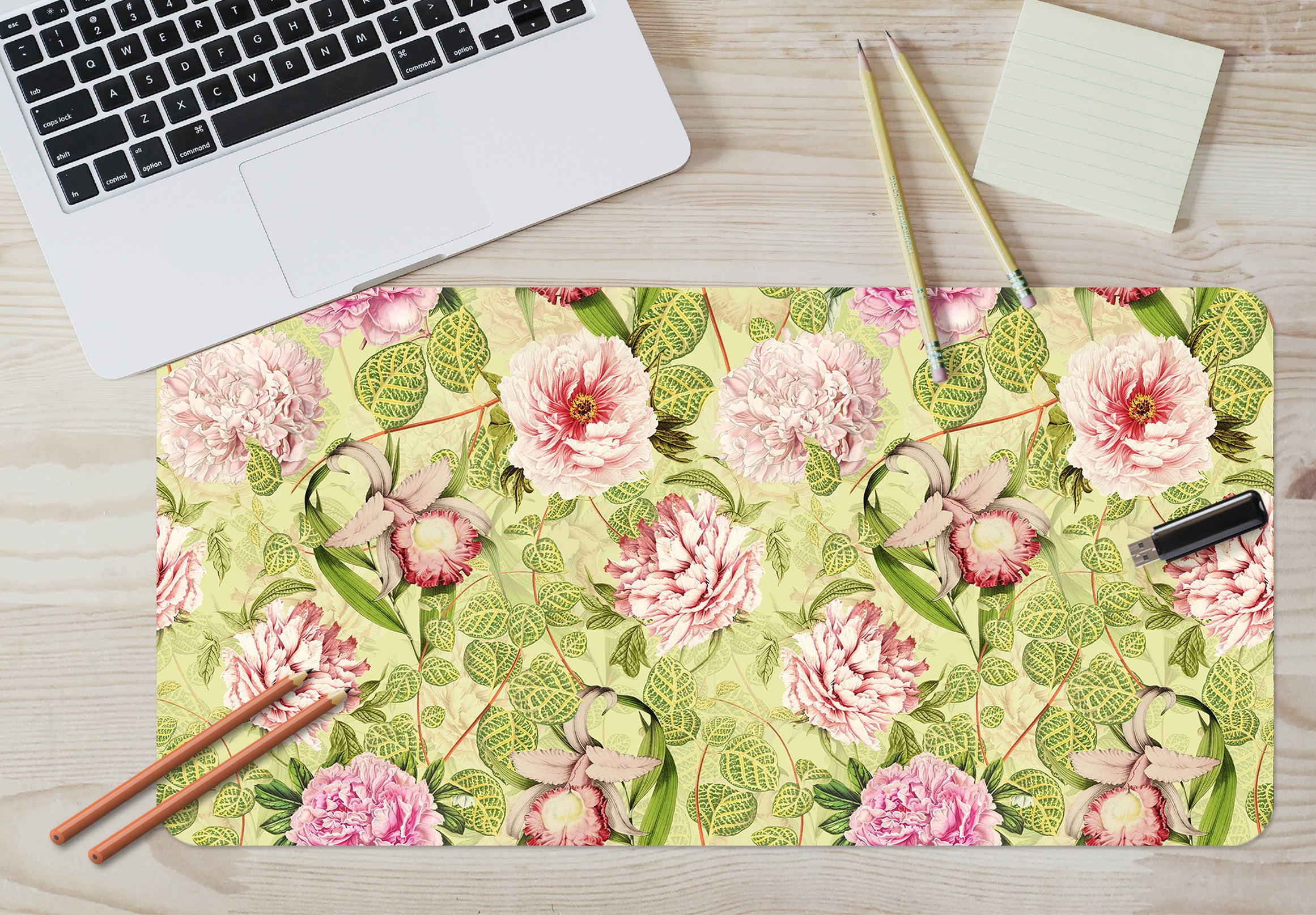 3D Flower Branch Pink 120220 Uta Naumann Desk Mat