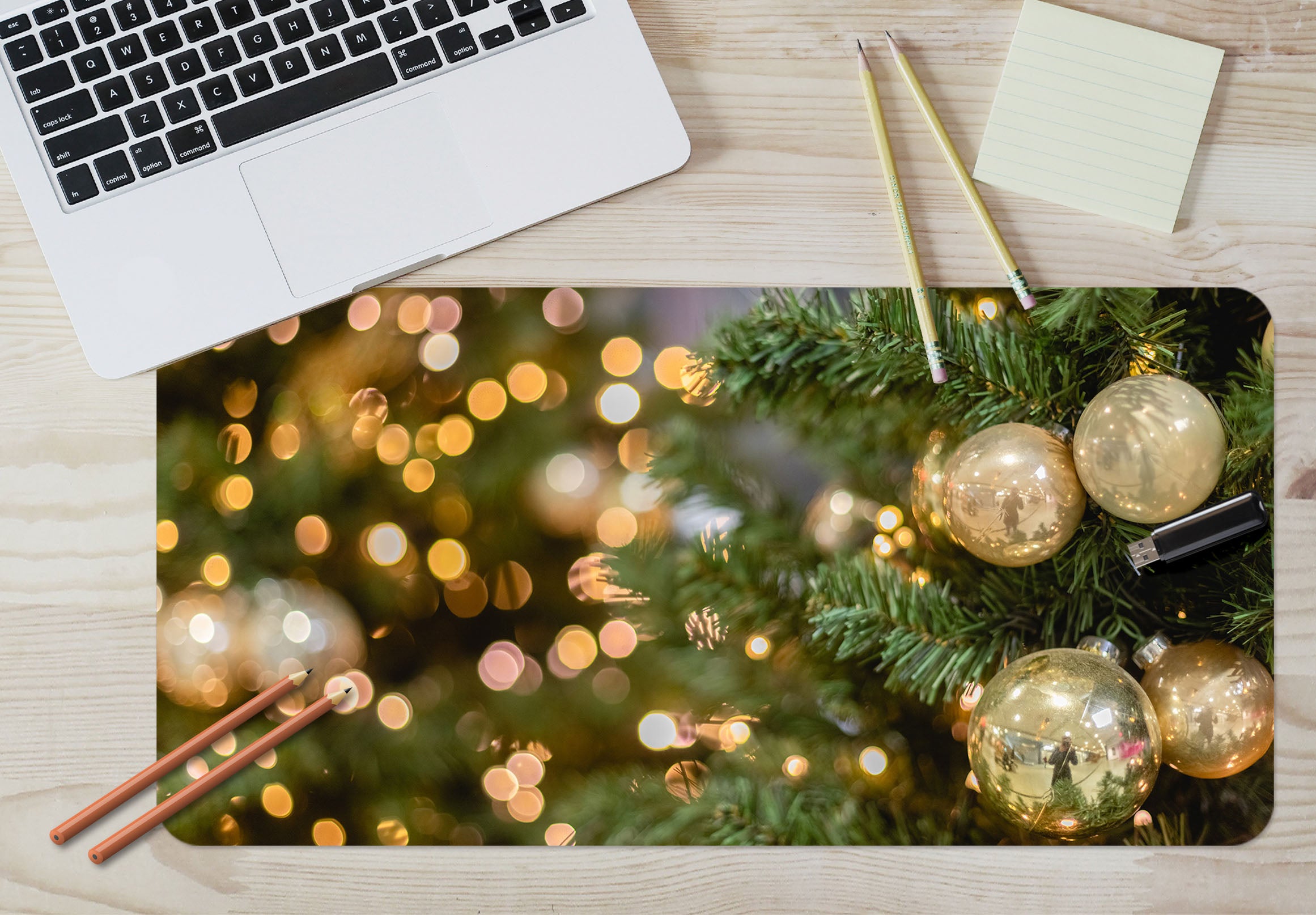 3D Tree Ball 51256 Christmas Desk Mat Xmas