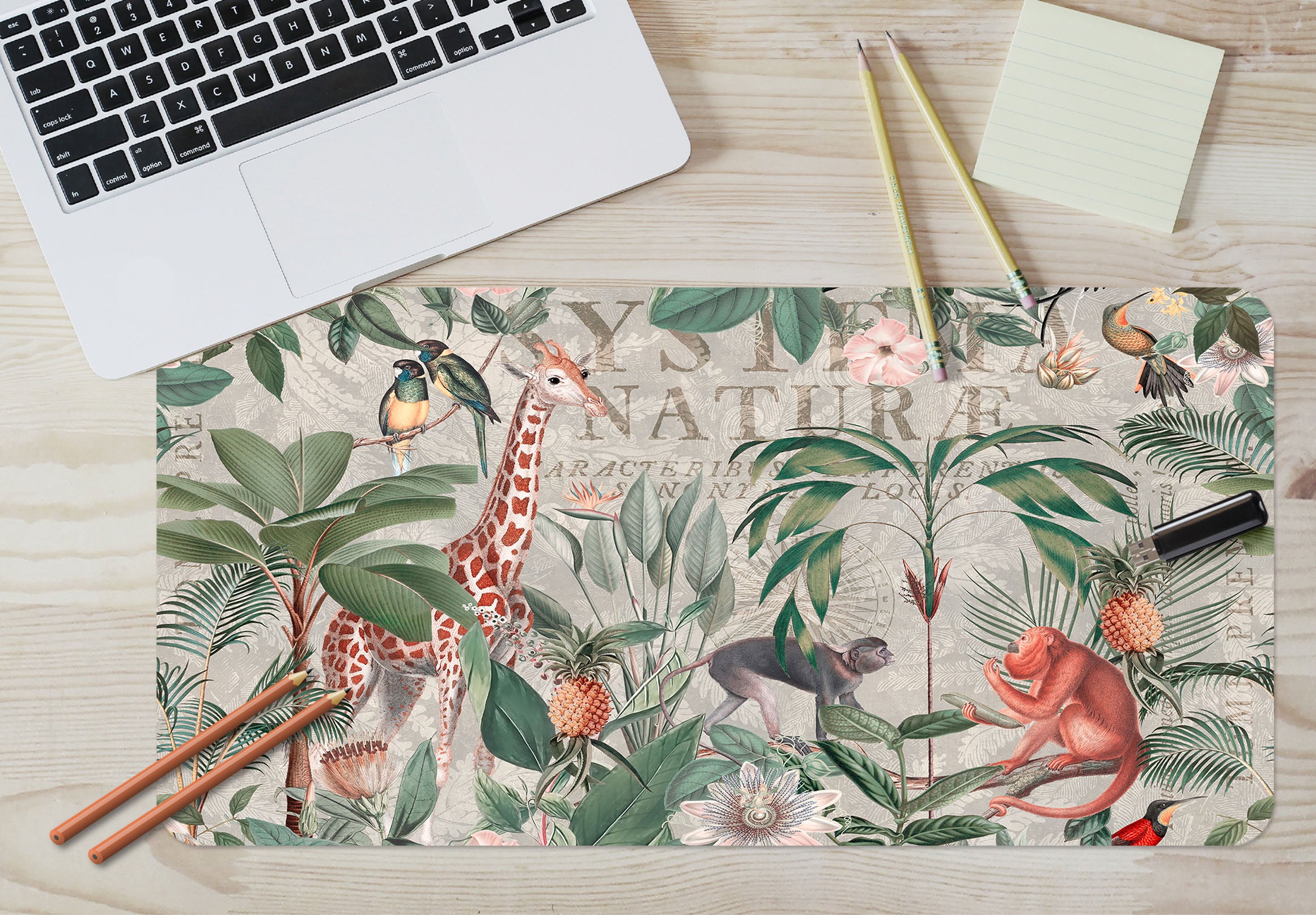 3D Tropical Animals 5238 Andrea Haase Desk Mat