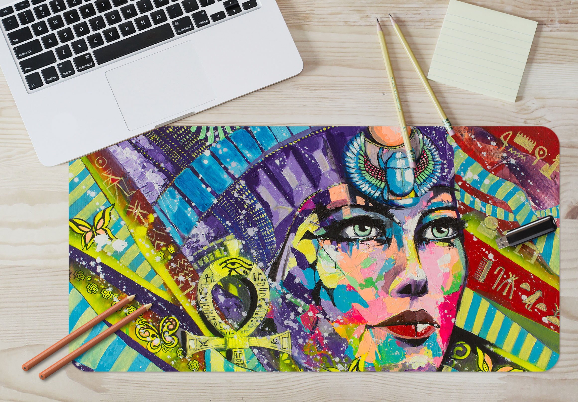 3D Indian Woman 17122 Desk Mat