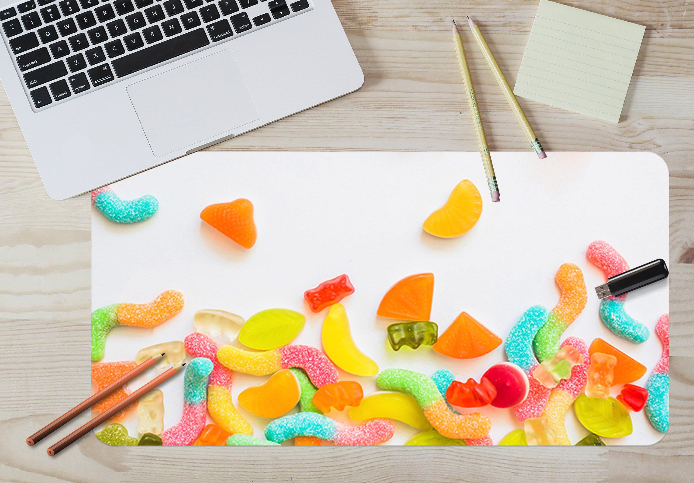 3D Colored Candy 035 Desk Mat Mat AJ Creativity Home