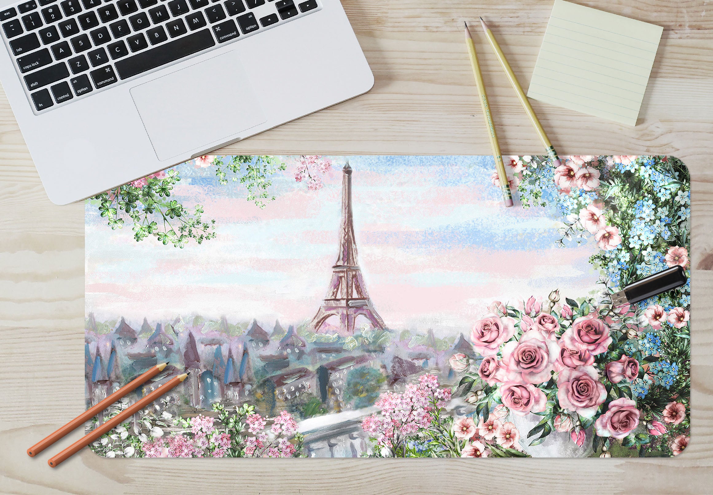 3D Flower Bush Tower 17143 Desk Mat