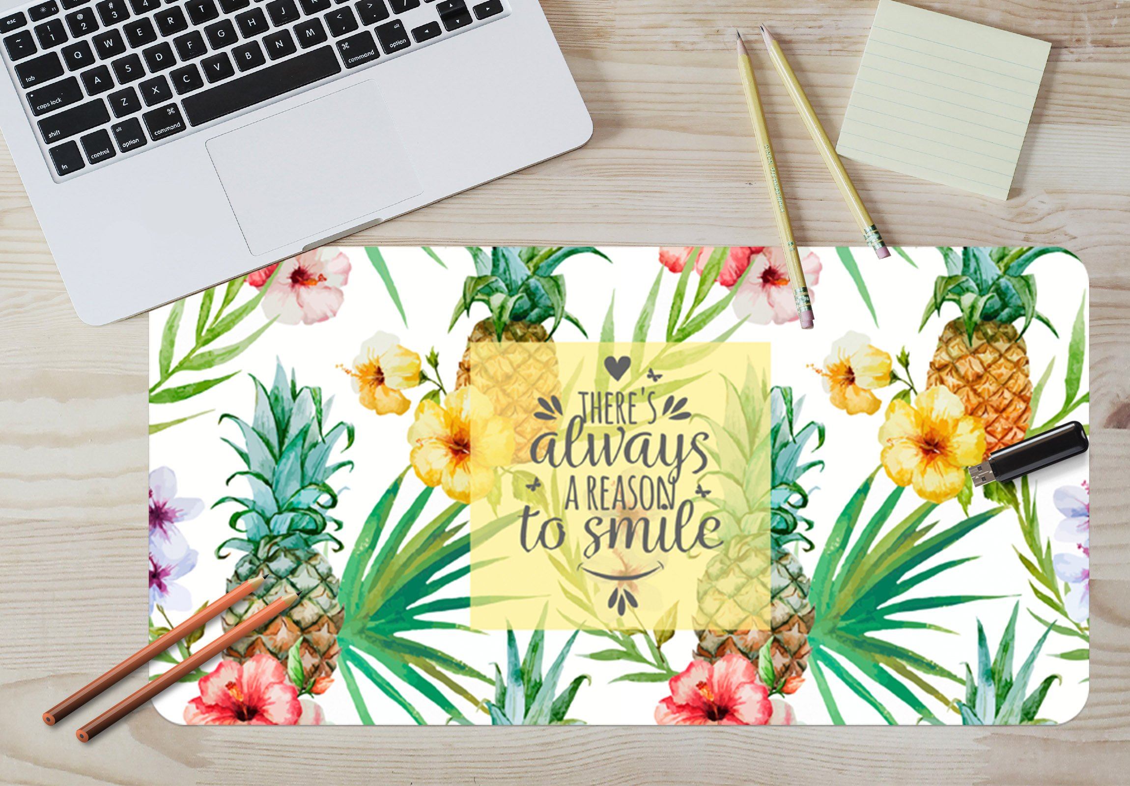 3D Green Plants 076 Desk Mat Mat AJ Creativity Home