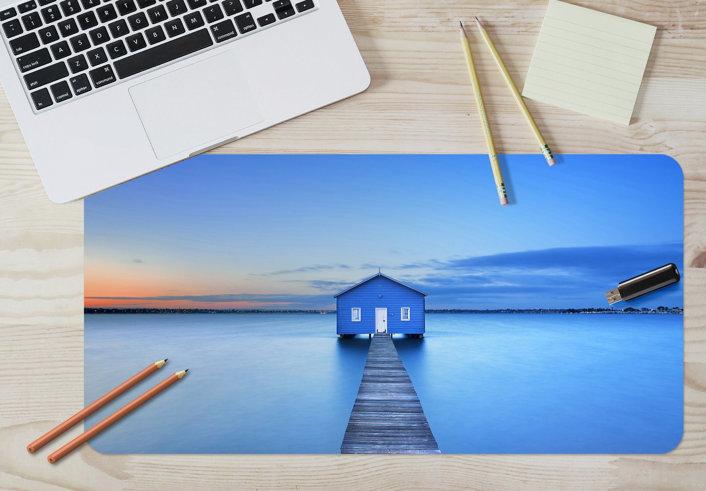 3D Sea View Room 162 Desk Mat Mat AJ Creativity Home