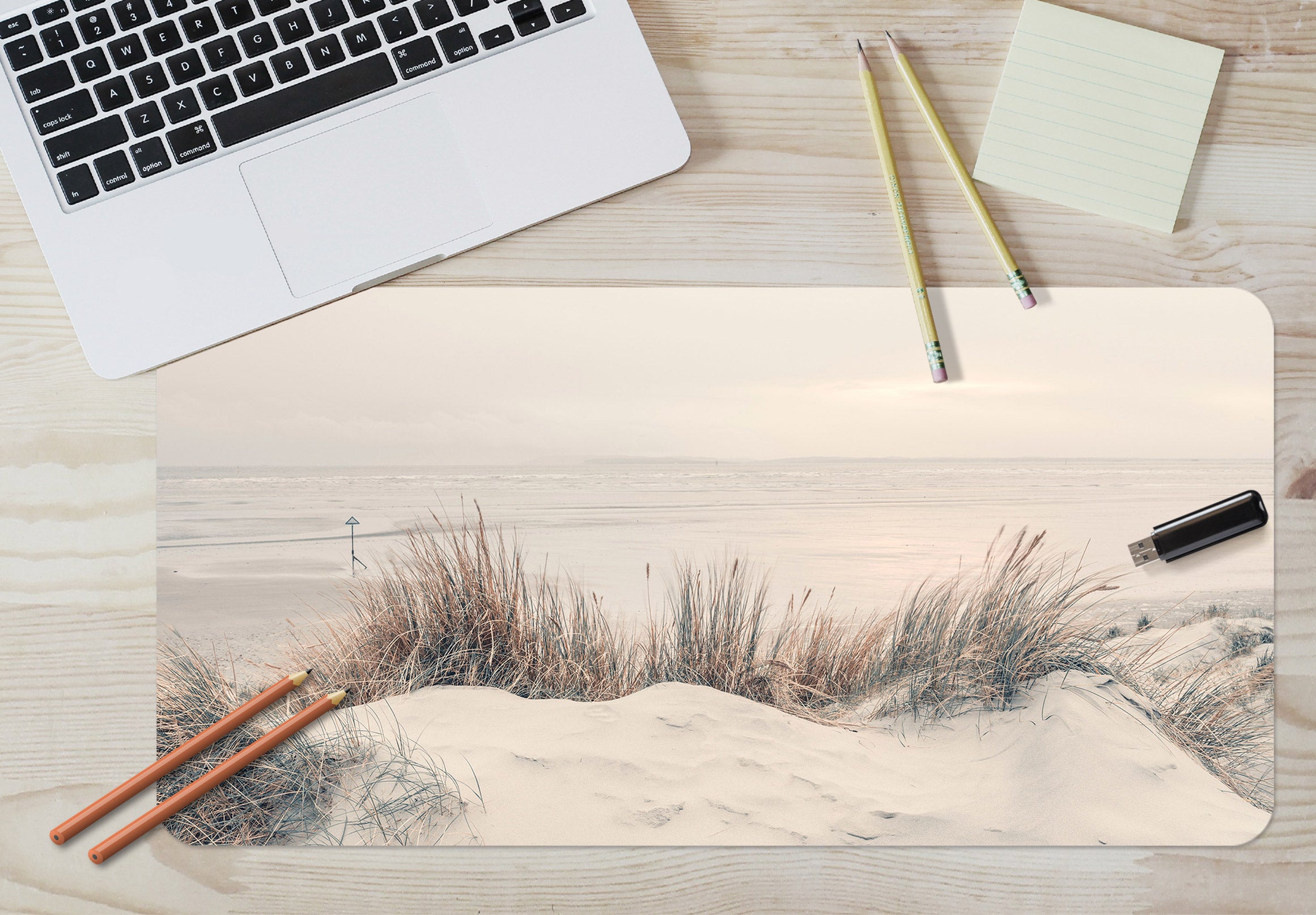 3D Grass Sand Beach 12467 Assaf Frank Desk Mat