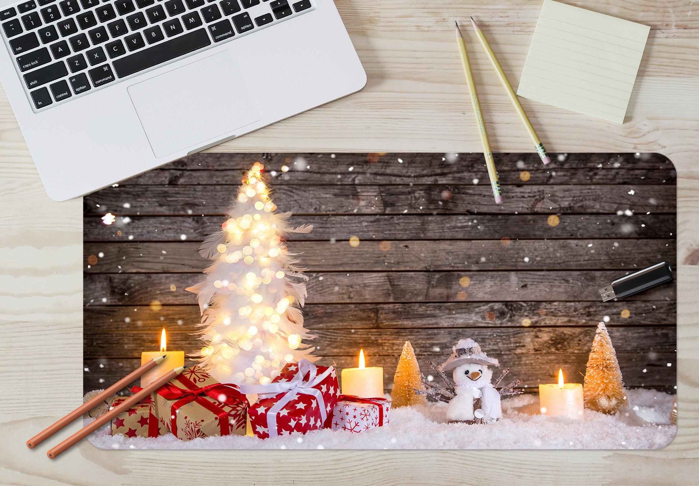 3D Snowman Doll 51230 Christmas Desk Mat Xmas