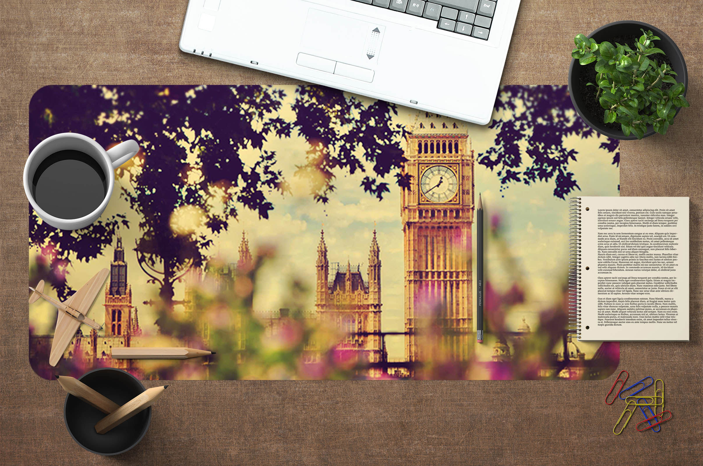 3D Bell Tower 17072 Desk Mat