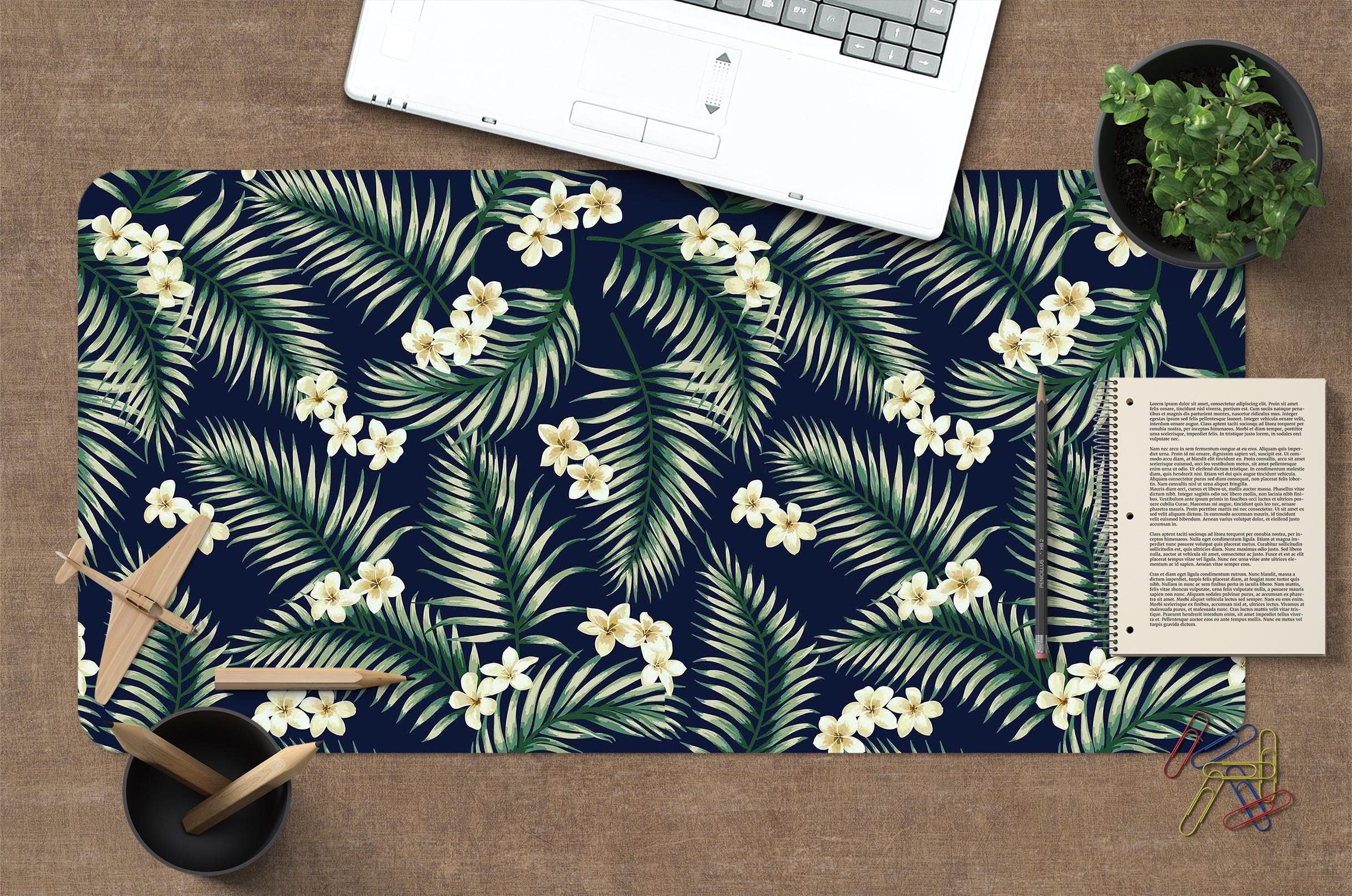 3D Leaf Flower 169 Desk Mat Mat AJ Creativity Home