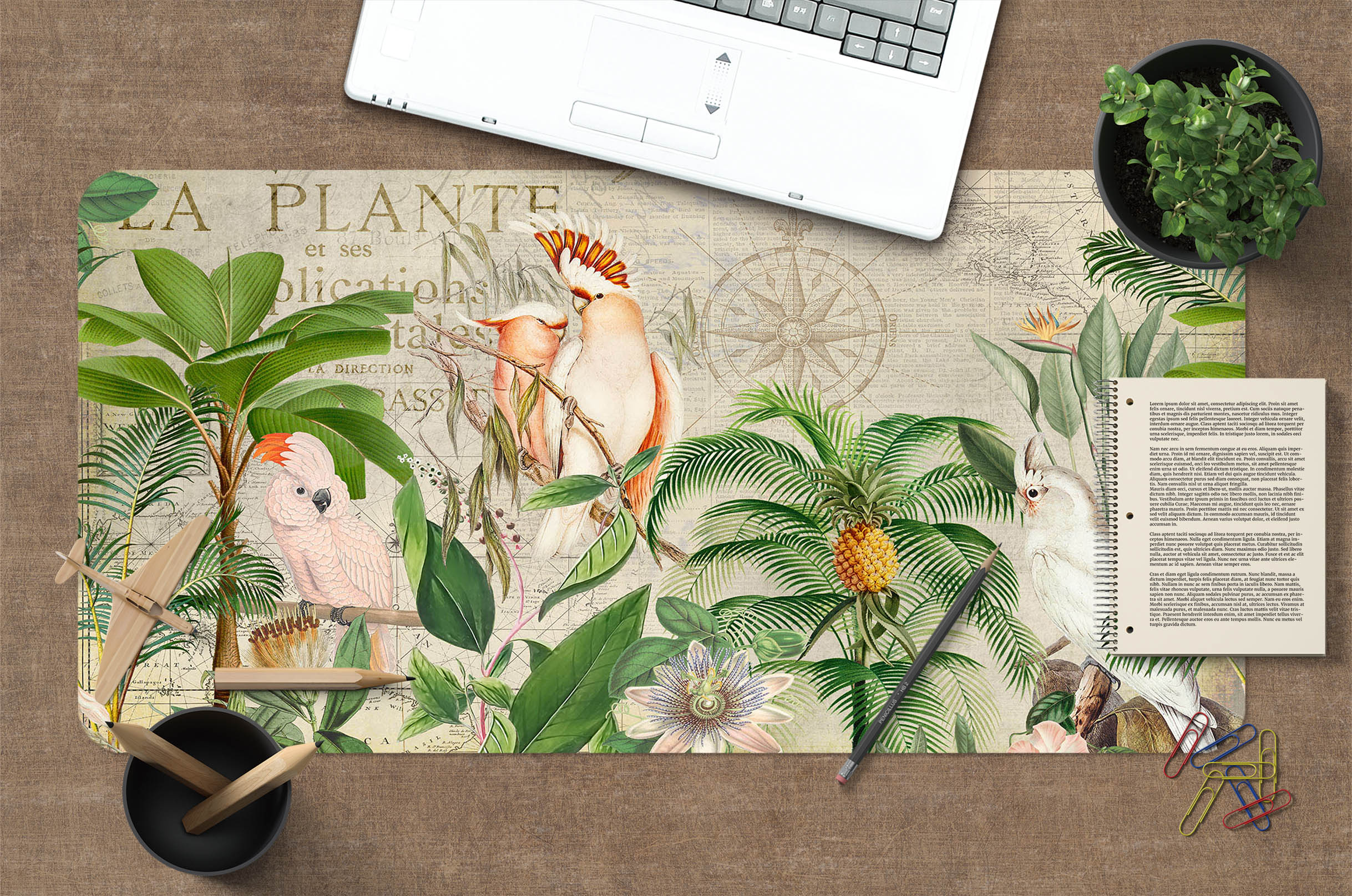 3D Tree Flower 5245 Andrea Haase Desk Mat