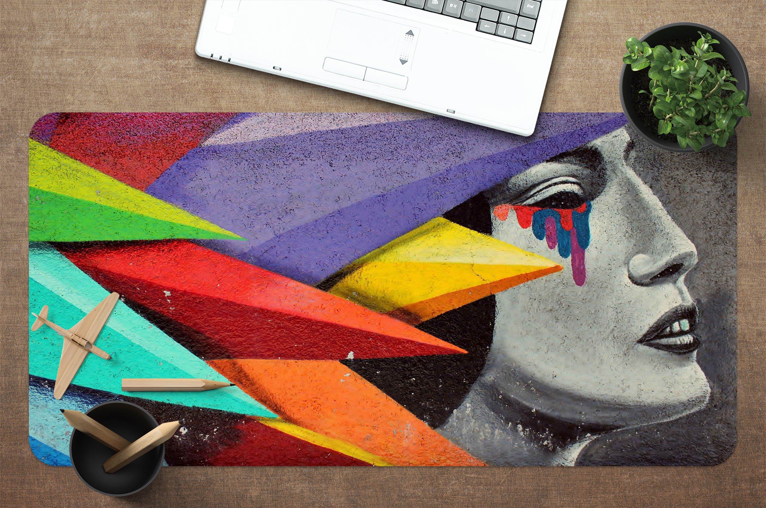 3D Colorful Tears 188 Desk Mat Mat AJ Creativity Home