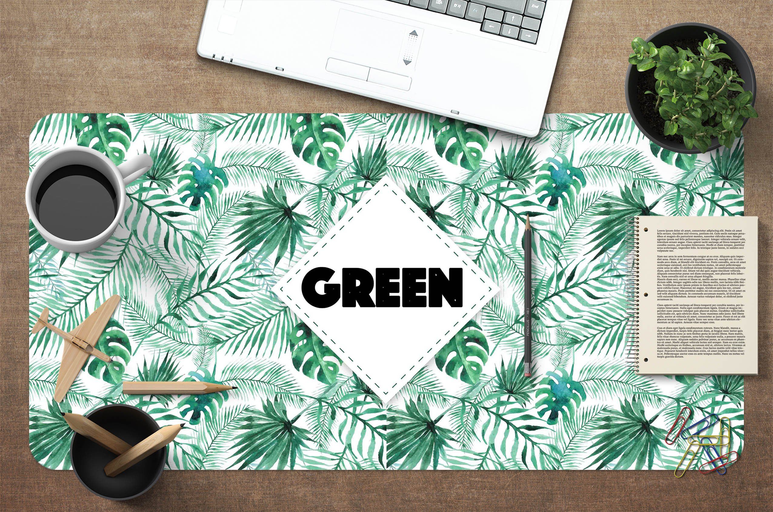 3D Falling Plants 196 Desk Mat Mat AJ Creativity Home