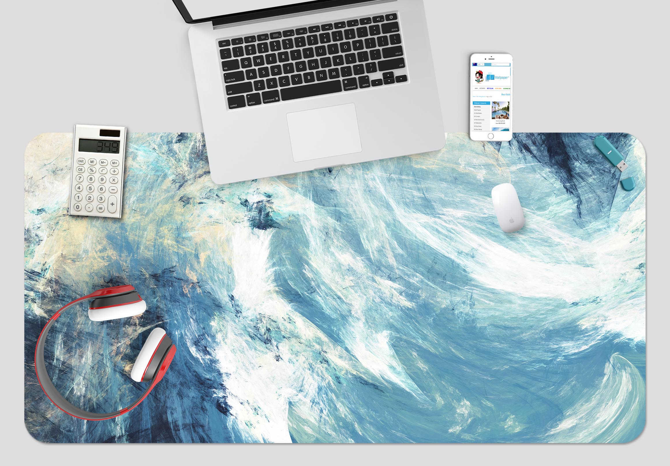 3D Blue 17176 Desk Mat