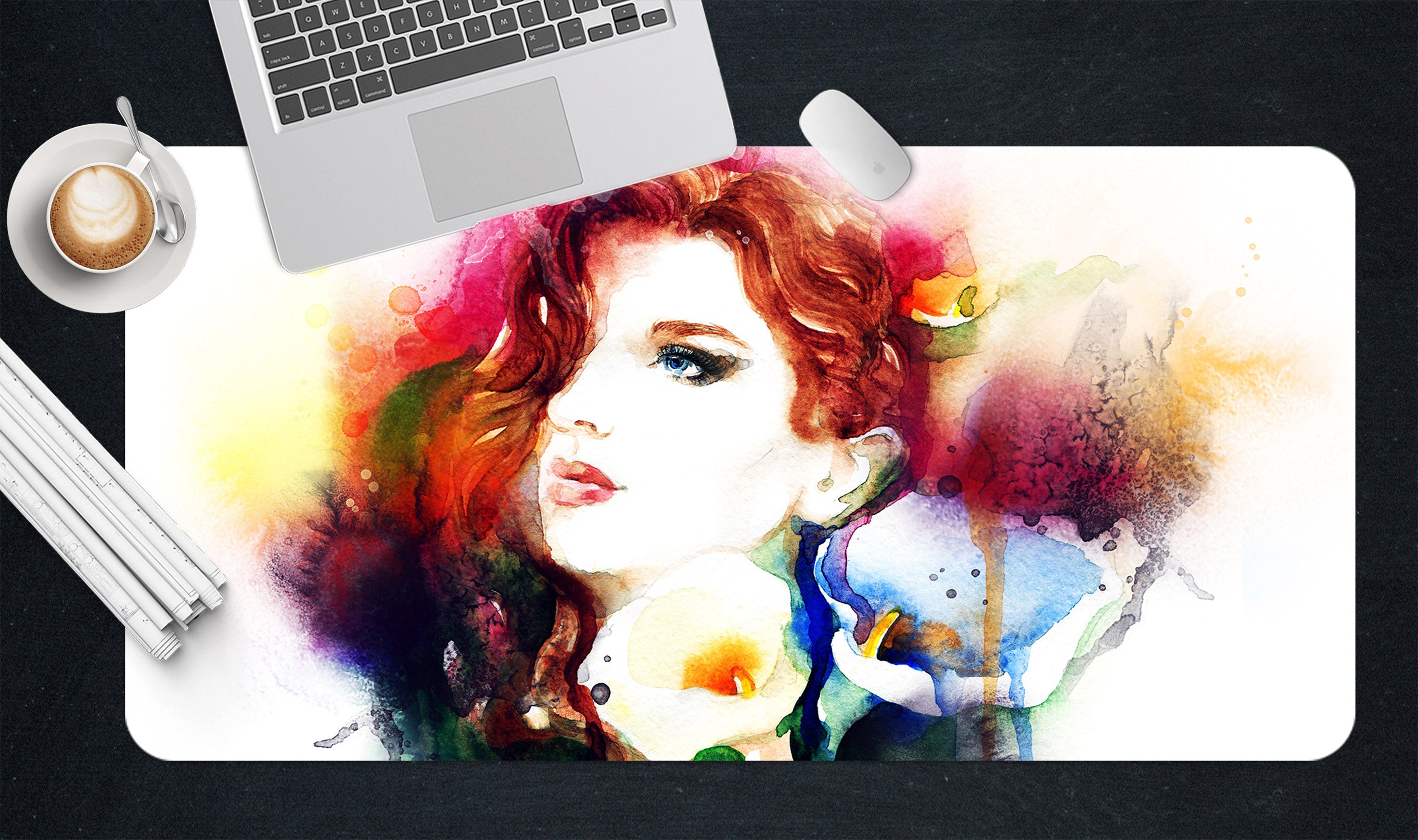 3D Female Flowers 17112 Desk Mat