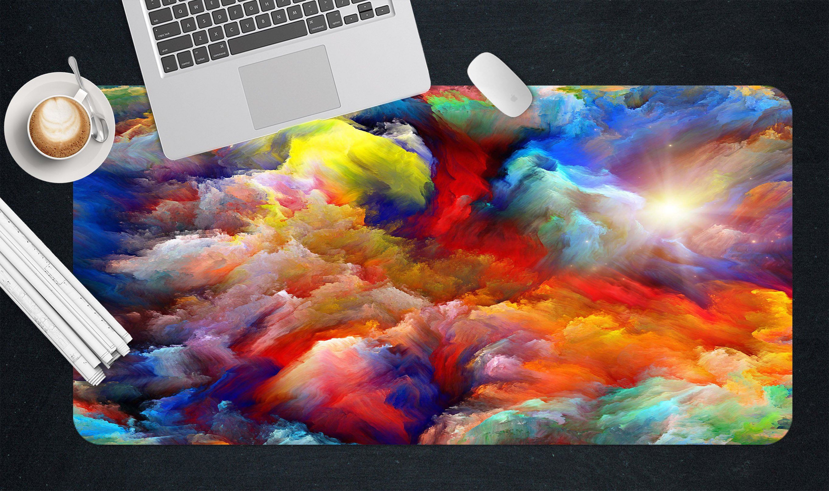 3D Color Cloud 205 Desk Mat Mat AJ Creativity Home