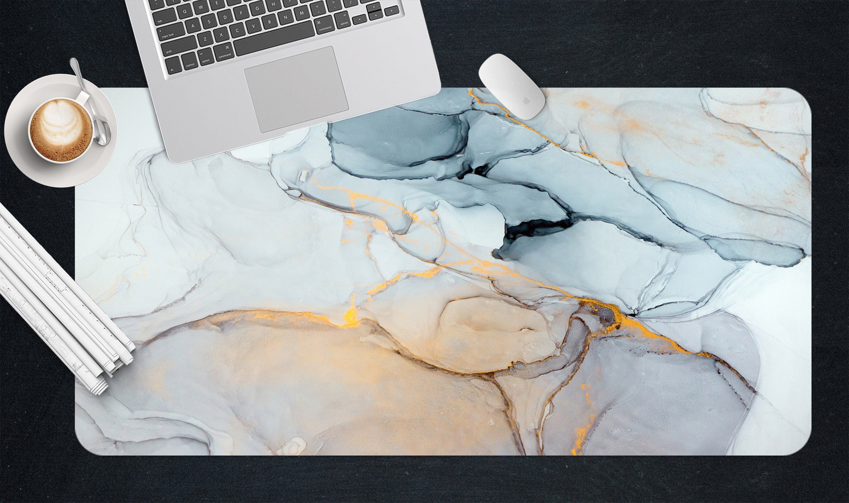 3D Marble Pattern 18051 Desk Mat