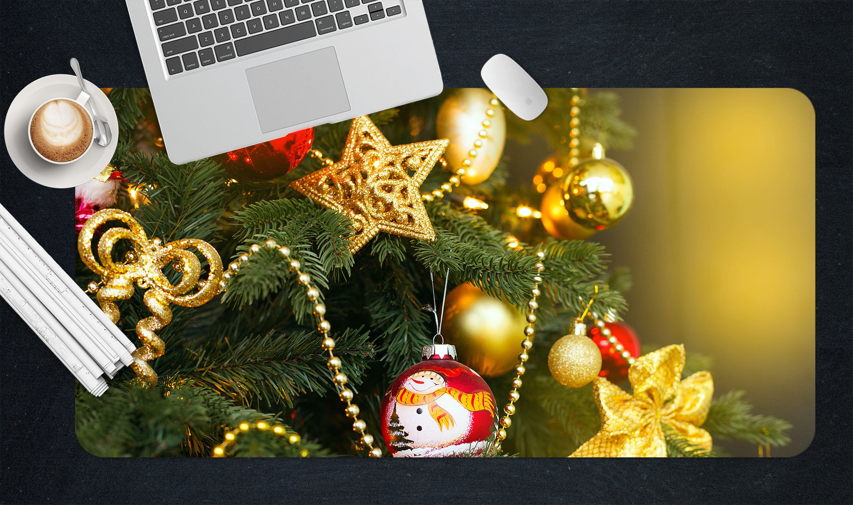 3D Tree Pendant 51200 Christmas Desk Mat Xmas