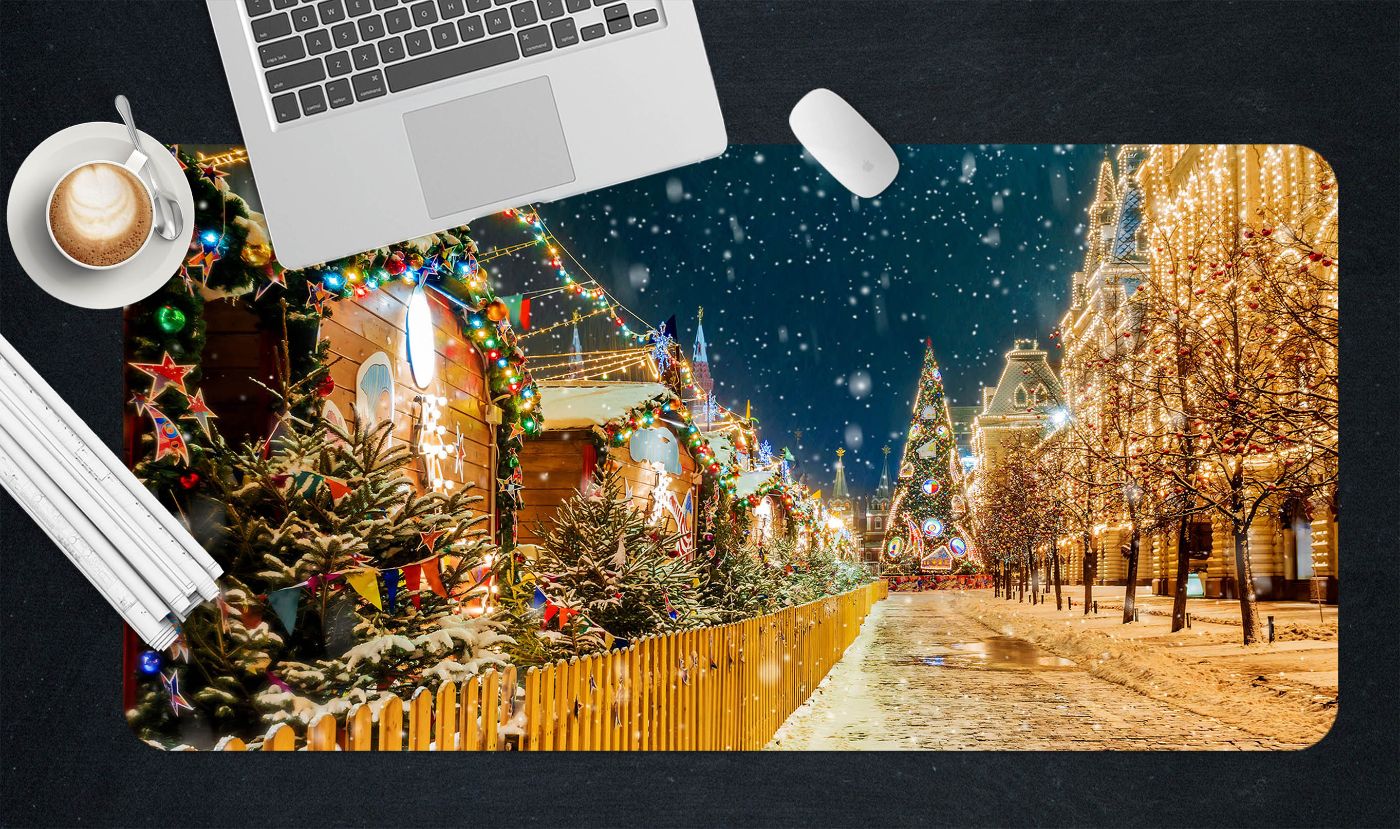 3D Light Street 51214 Christmas Desk Mat Xmas