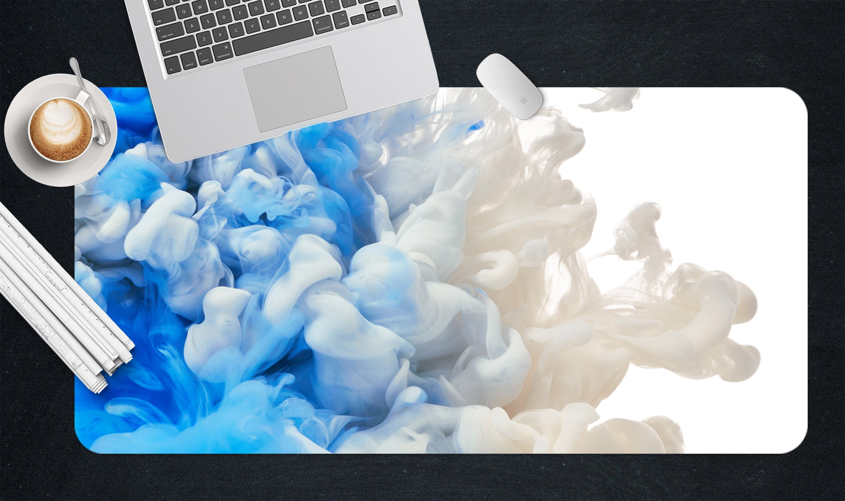 3D Blue And White 17199 Desk Mat