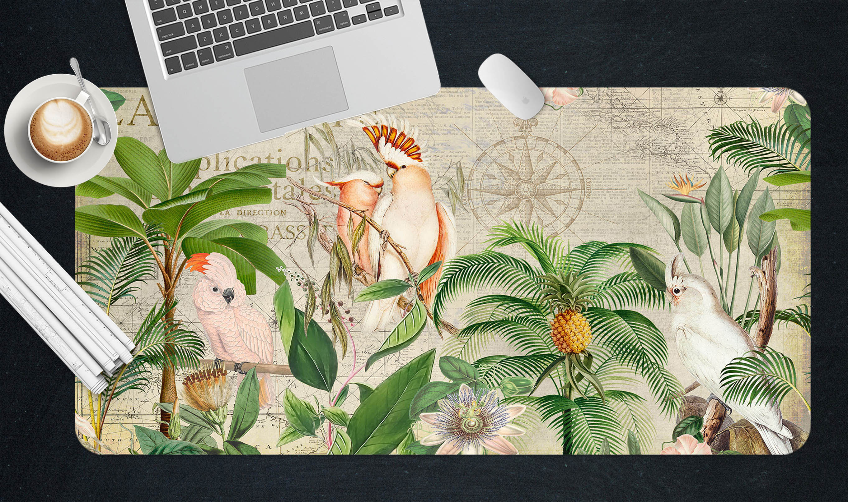 3D Tree Flower 5245 Andrea Haase Desk Mat