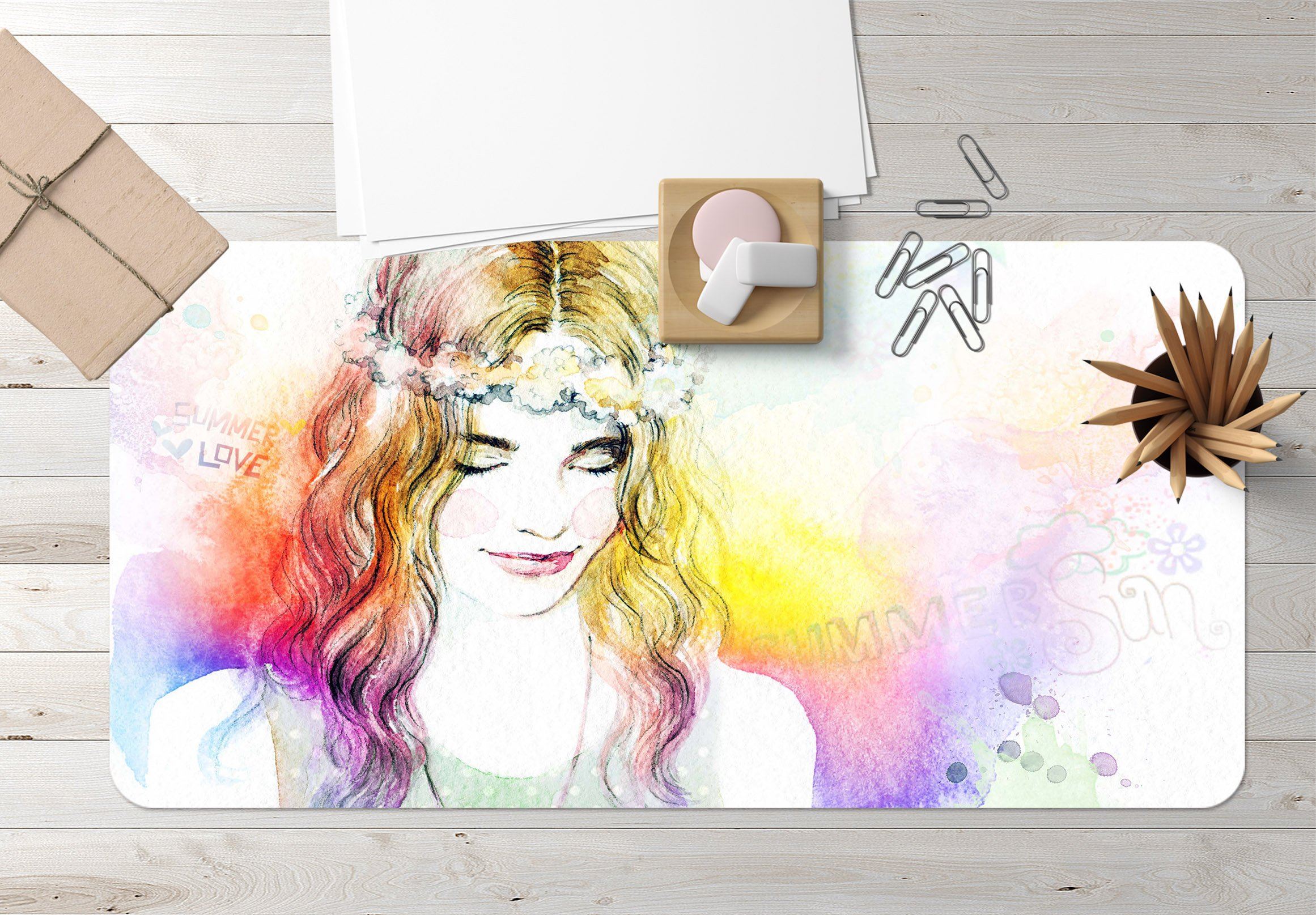 3D Painting Hanging Eye 072 Desk Mat Mat AJ Creativity Home