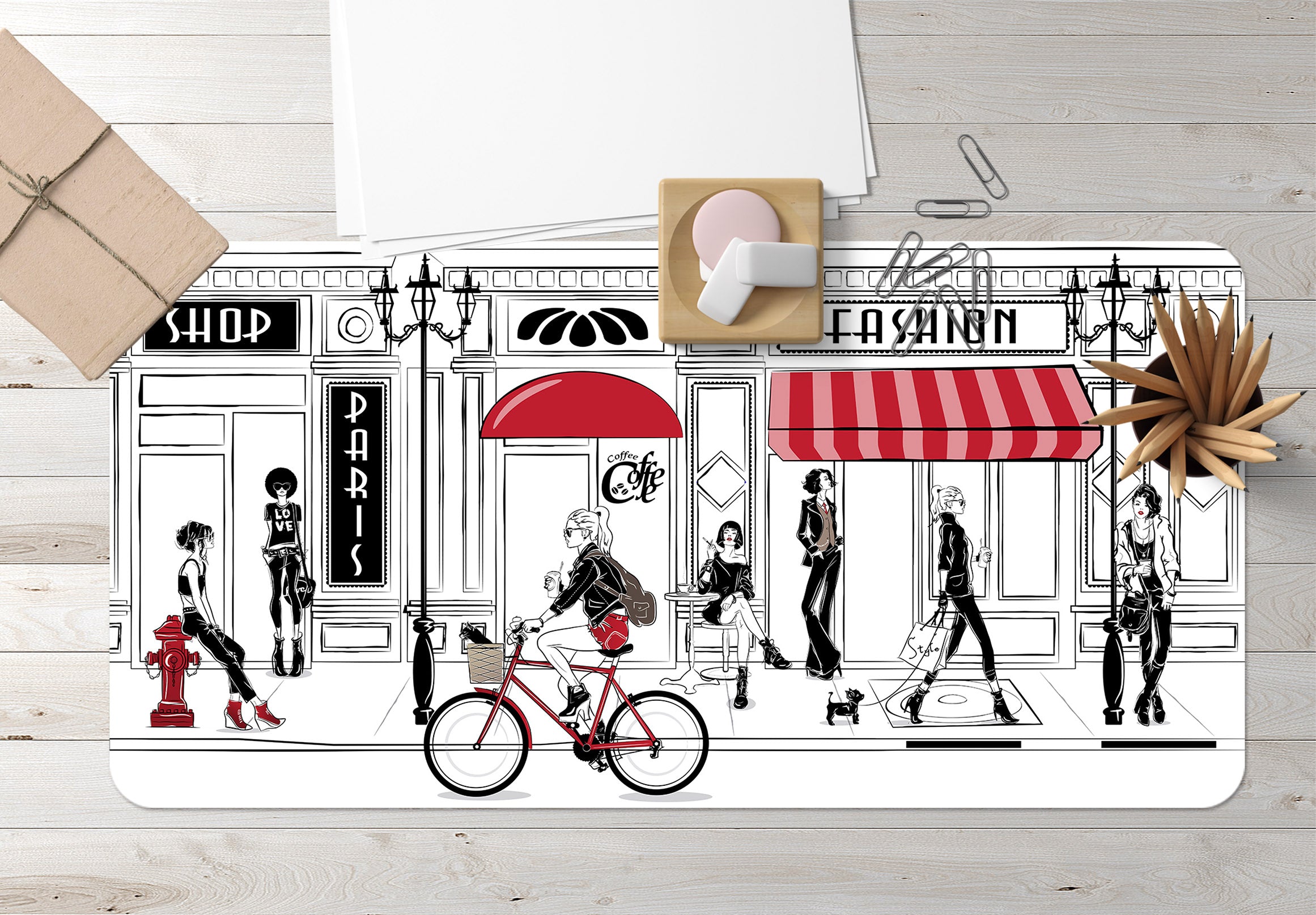 3D Commercial Street 17162 Desk Mat