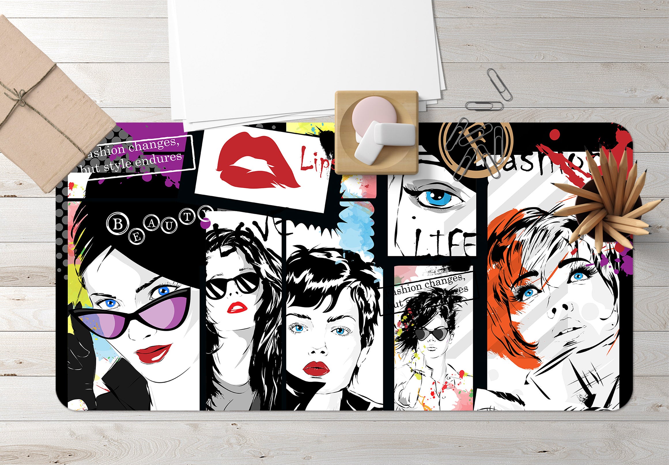 3D Many Woman 17126 Desk Mat
