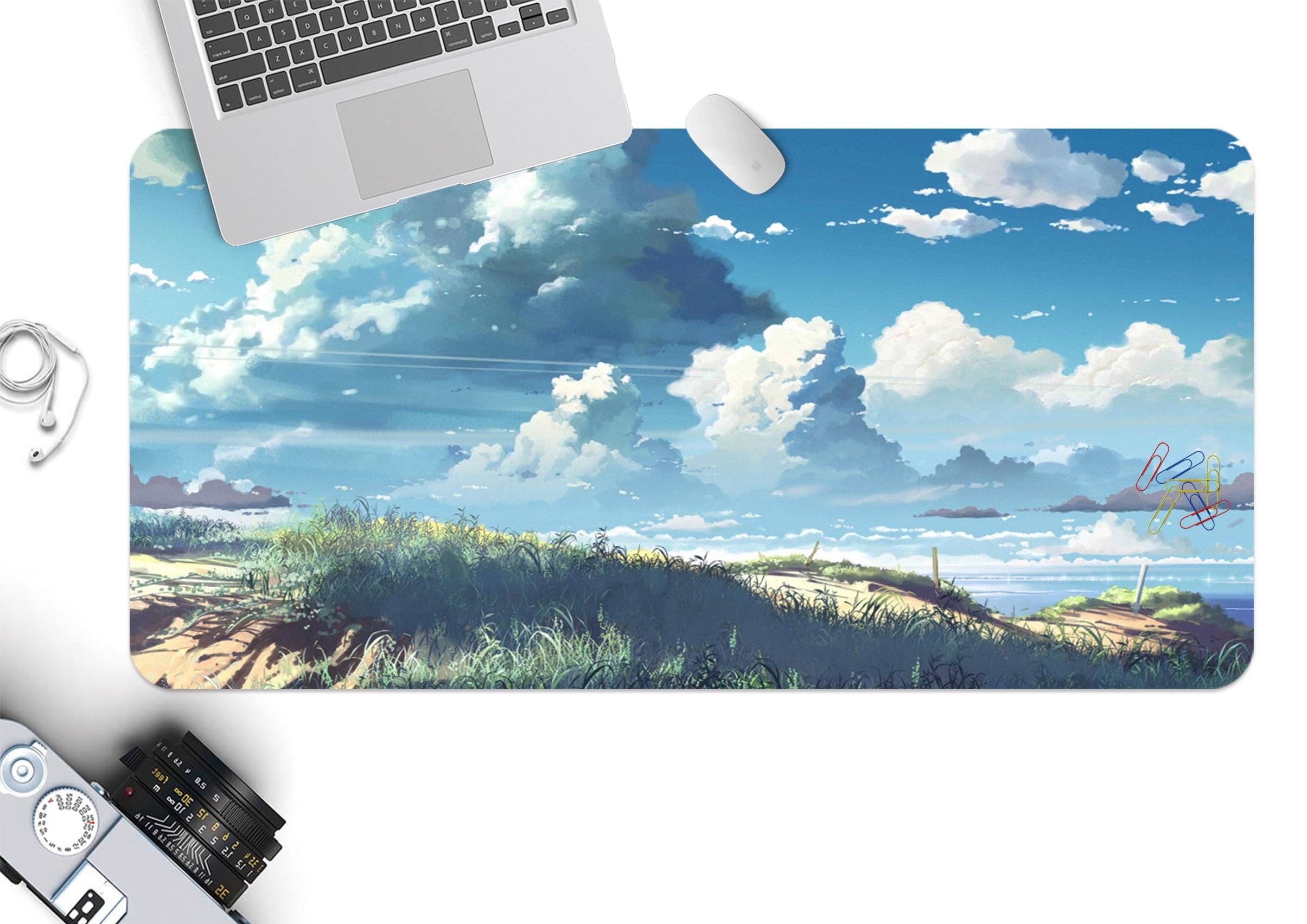 3D Black Cloud Grass 102 Desk Mat Mat AJ Creativity Home
