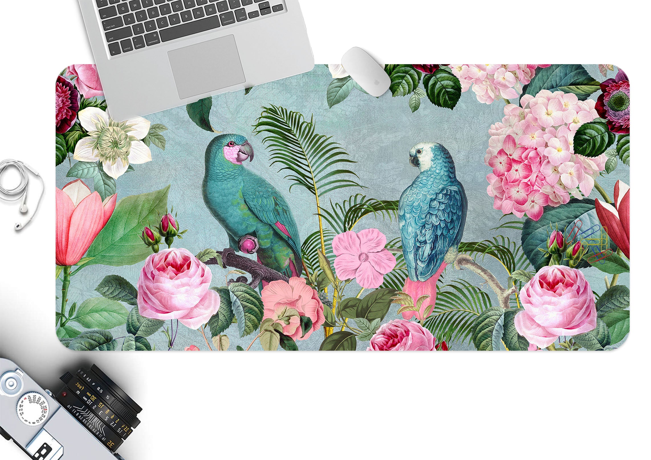 3D Blue Parrot 5228 Andrea Haase Desk Mat
