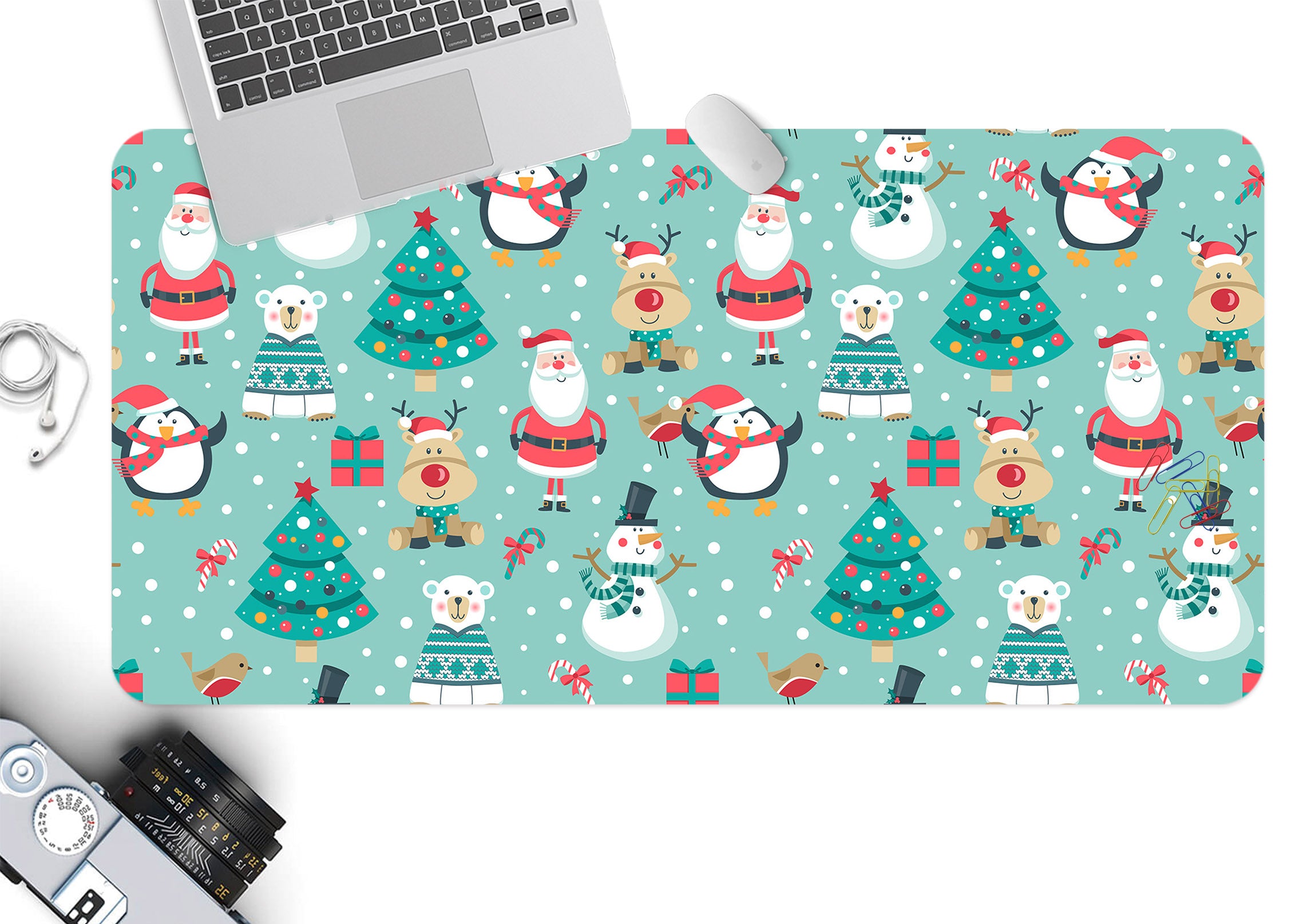 3D Santa Claus Pattern 51228 Christmas Desk Mat Xmas