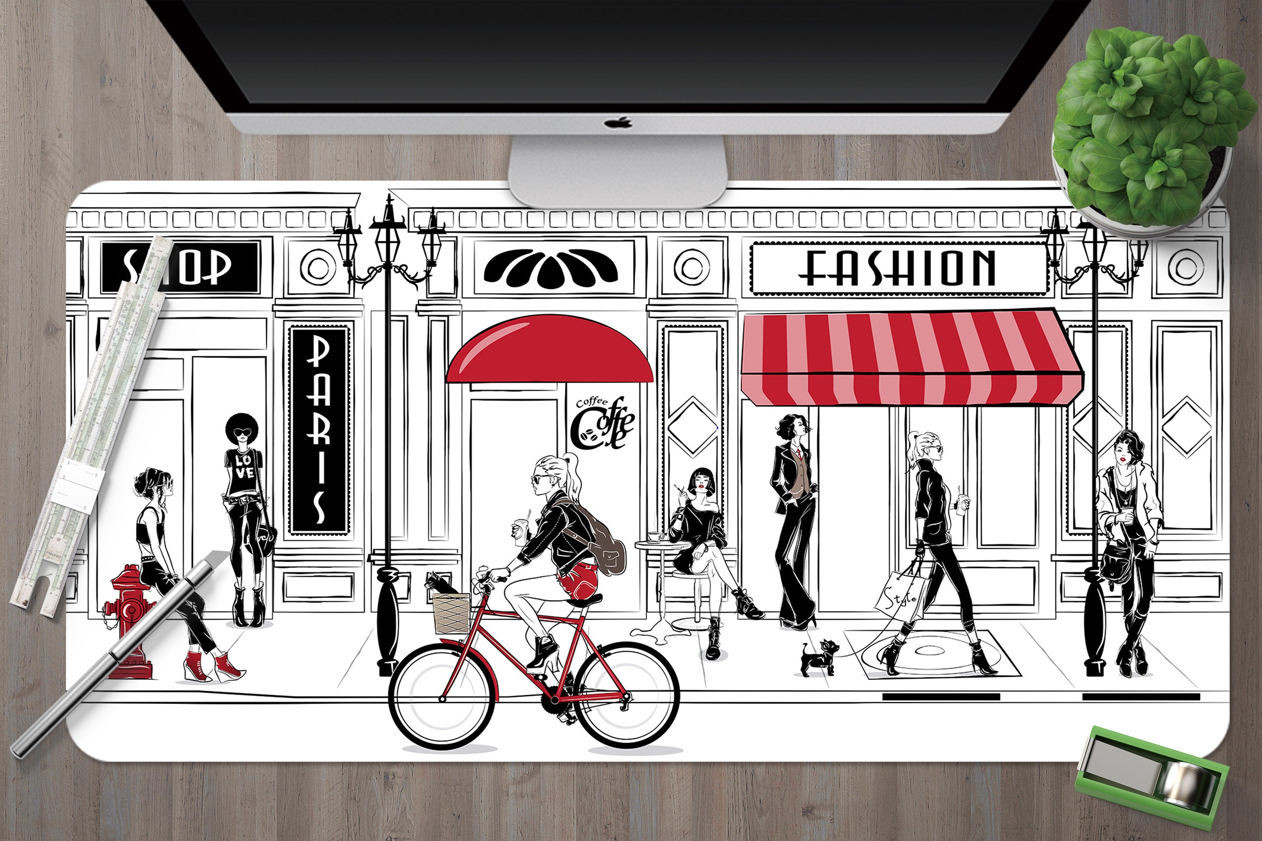 3D Commercial Street 17162 Desk Mat