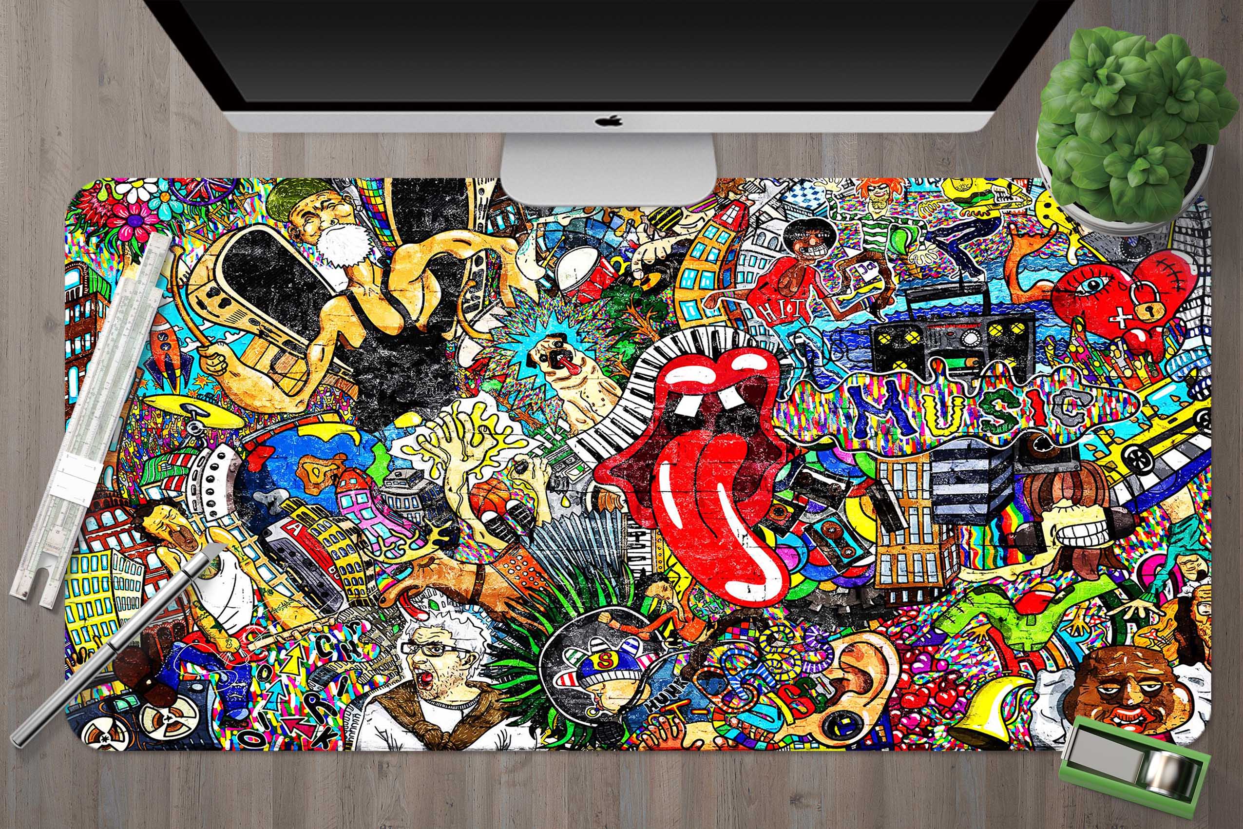 3D Color Pattern 17153 Desk Mat