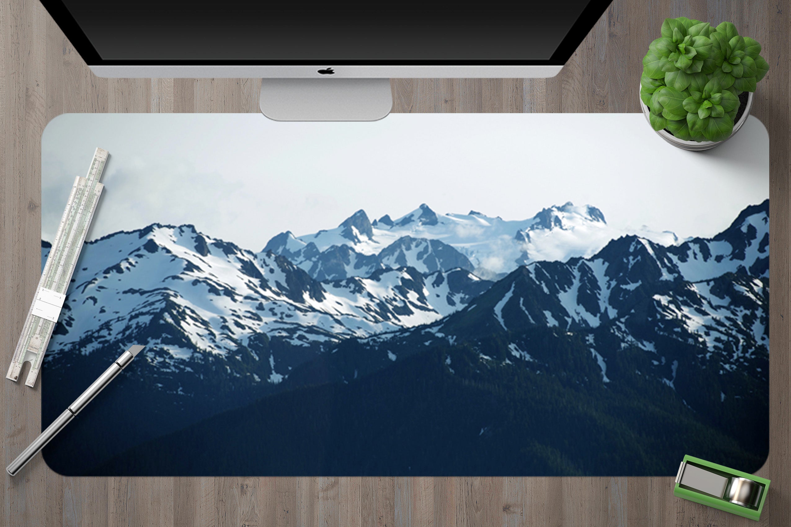 3D Snow Mountain 17010 Desk Mat