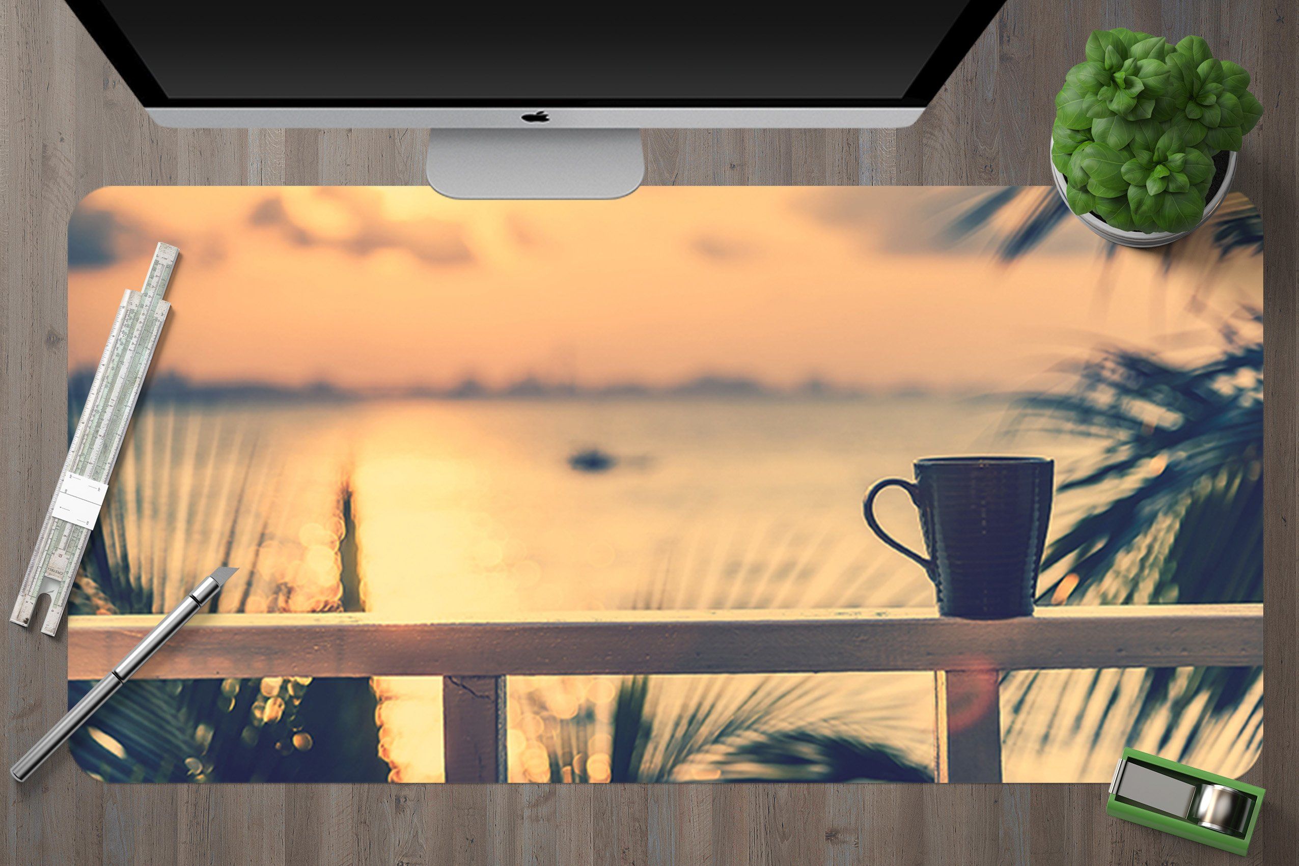 3D Dusk Cup 028 Desk Mat Mat AJ Creativity Home