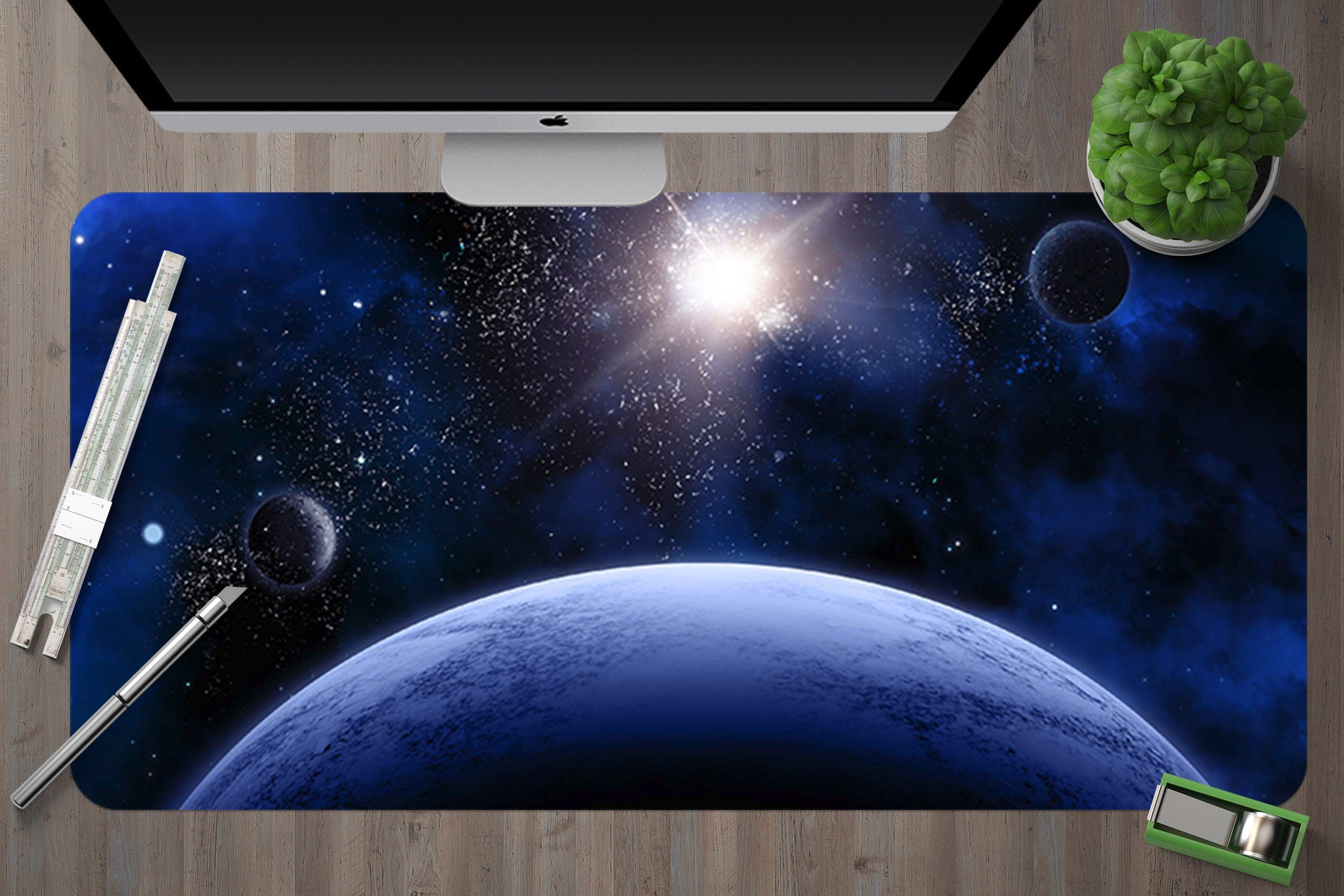 3D Planet Stars 027 Desk Mat Mat AJ Creativity Home