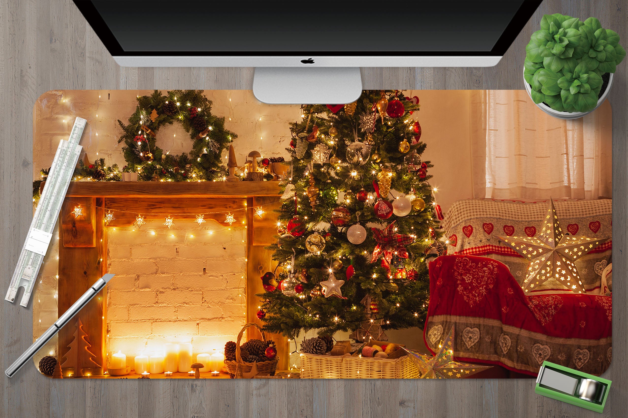 3D Tree Light 51236 Christmas Desk Mat Xmas