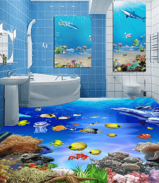 3D Deep-Sea Creatures 110 Floor Mural Wallpaper AJ Wallpaper 2