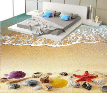 3D Seaside Beach 348 Floor Mural Wallpaper AJ Wallpaper 2