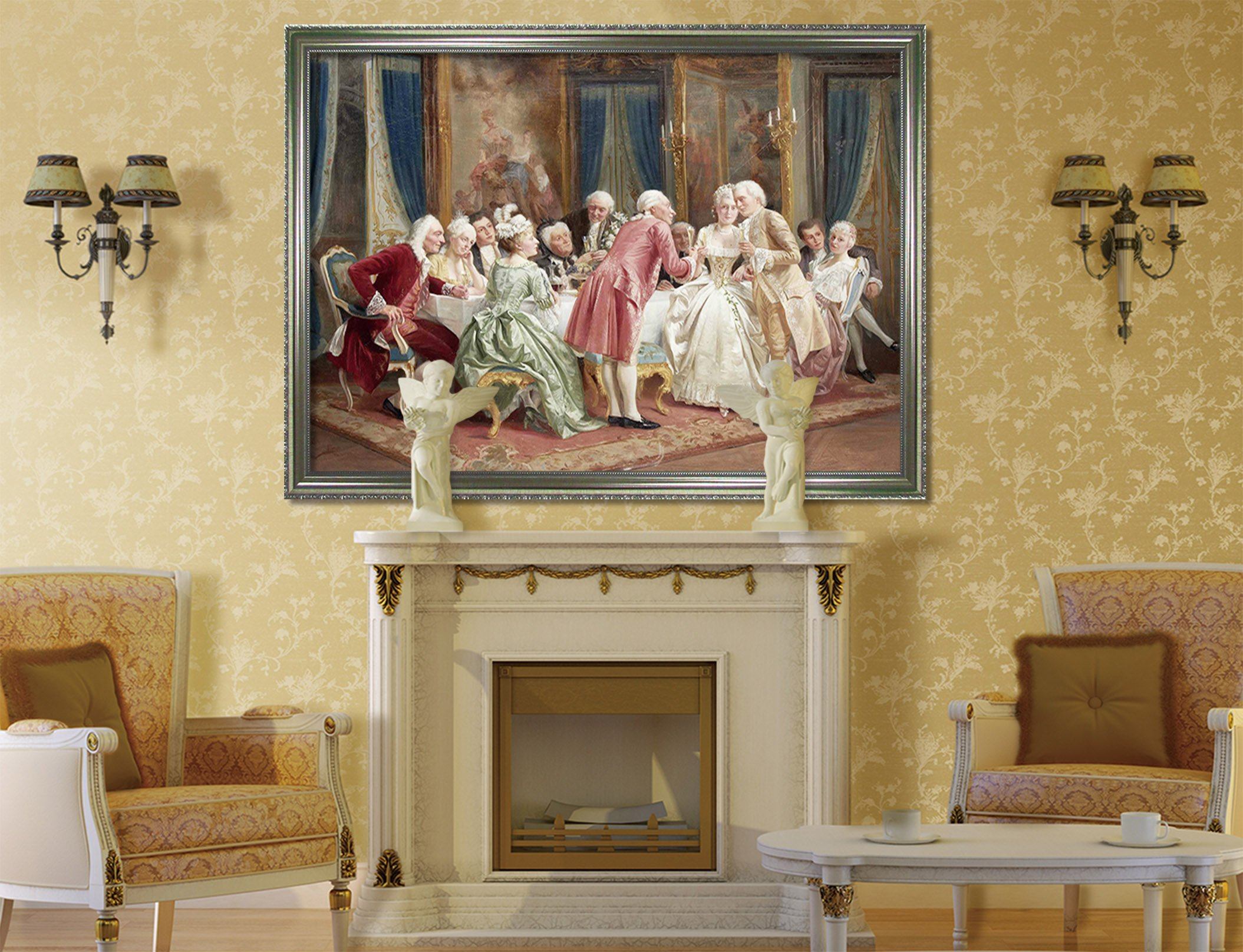 3D Warm Greeting 042 Fake Framed Print Painting Wallpaper AJ Creativity Home