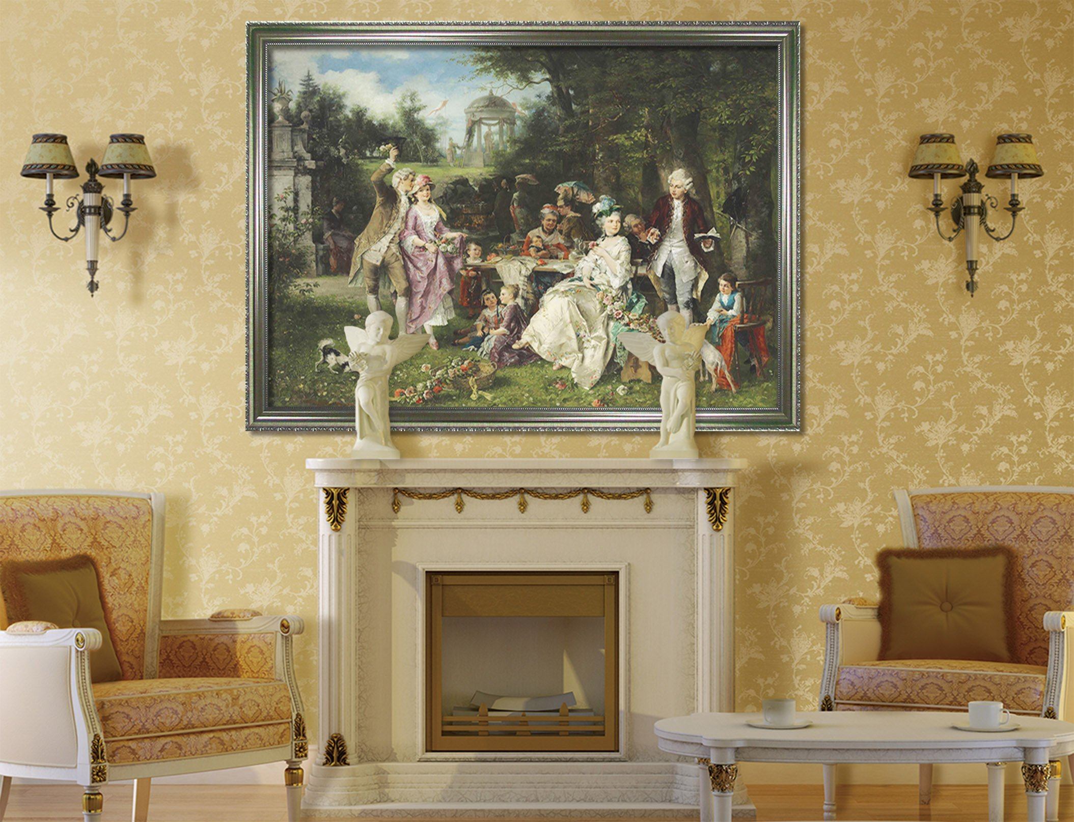 3D Spring Tour 044 Fake Framed Print Painting Wallpaper AJ Creativity Home