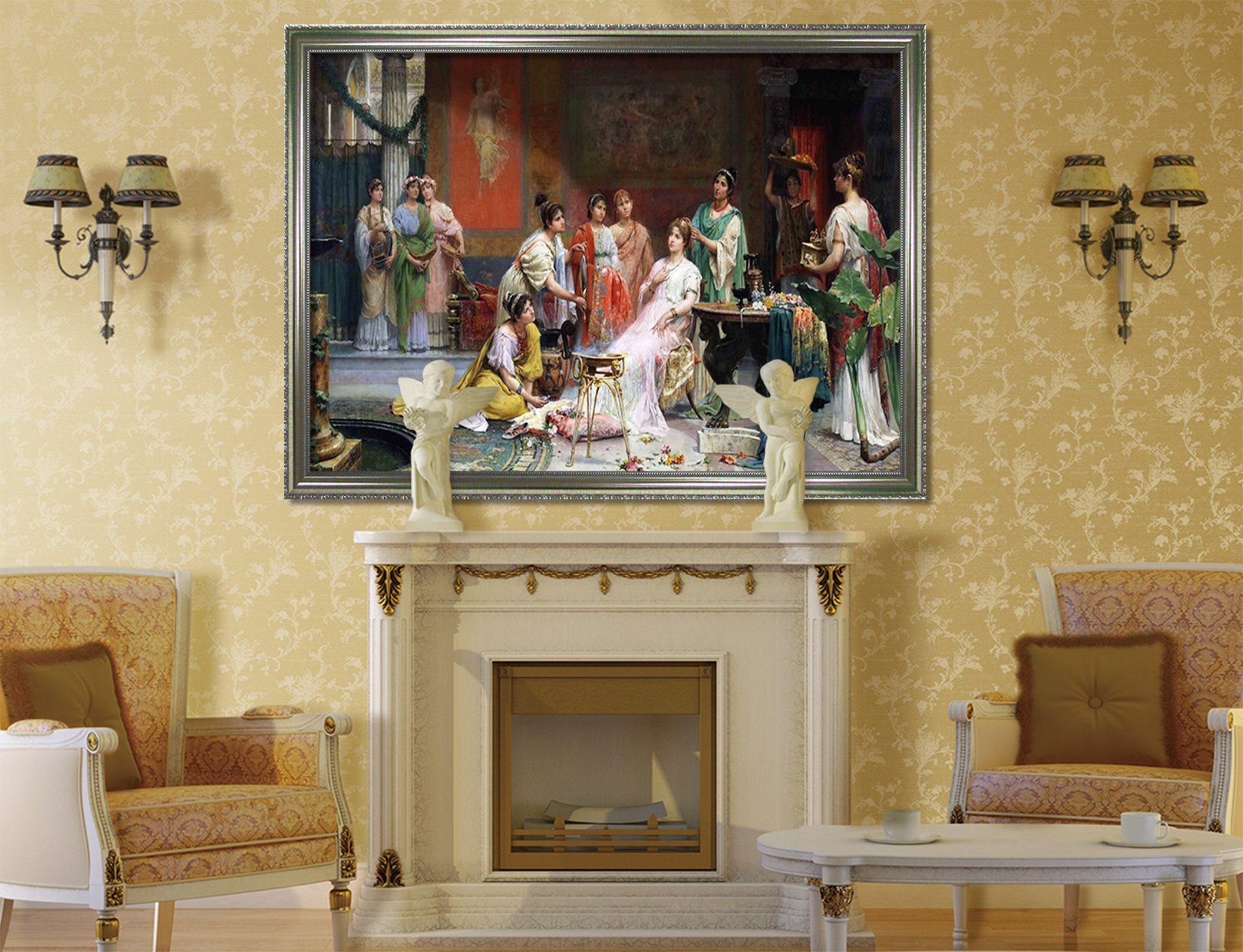 3D Dress Up 142 Fake Framed Print Painting Wallpaper AJ Creativity Home