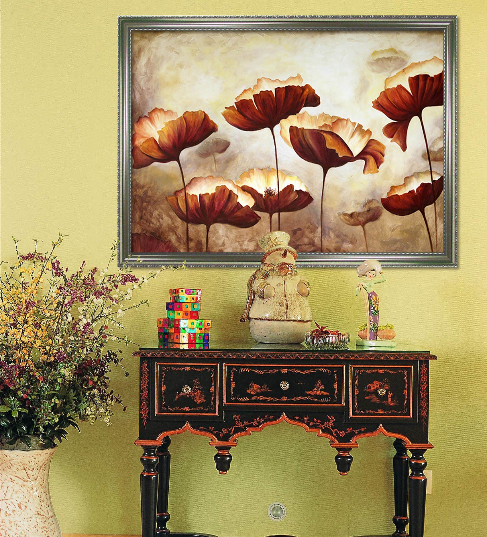 3D Blooming Flowers 190 Fake Framed Print Painting Wallpaper AJ Creativity Home