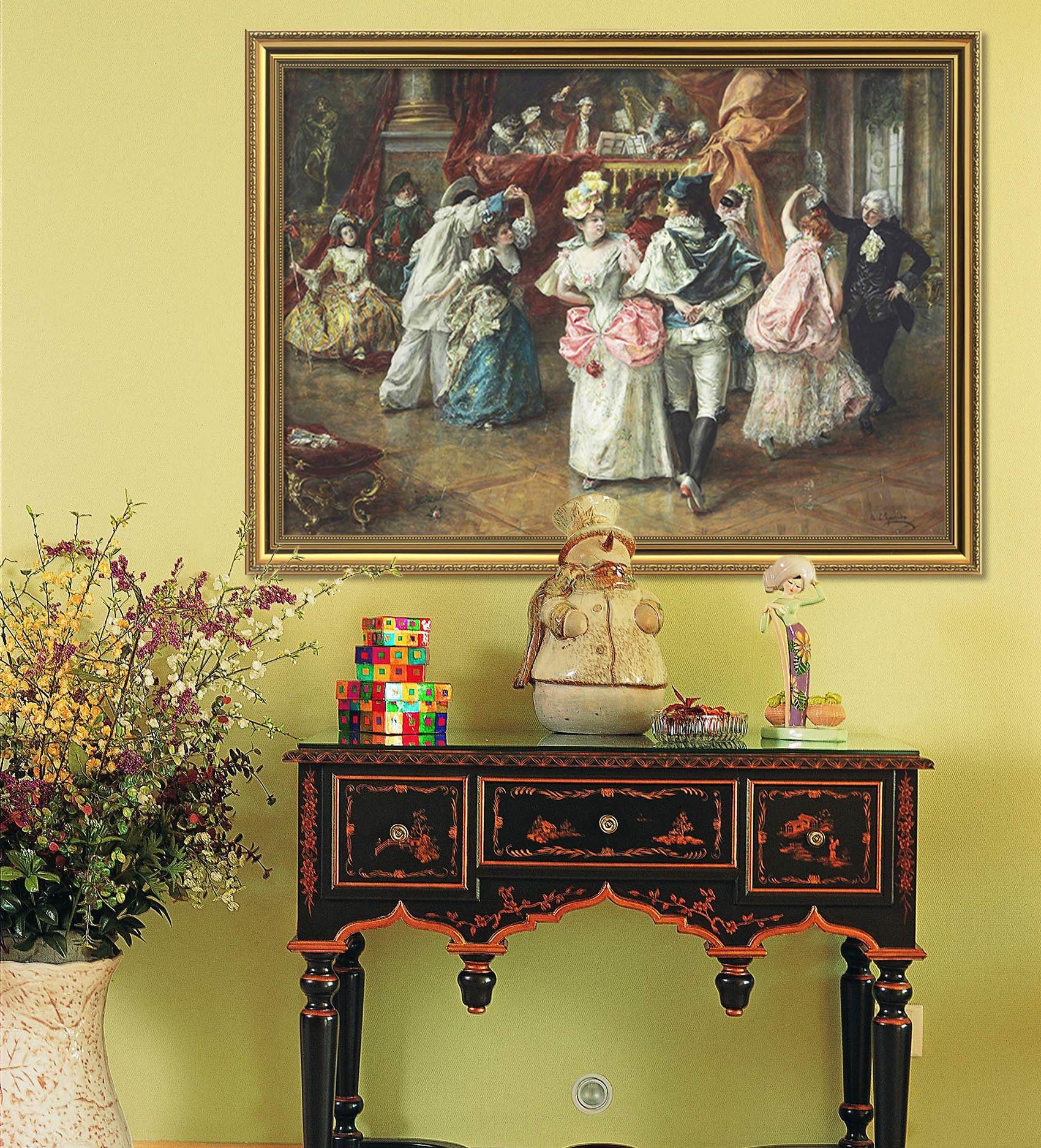 3D Dance Together 030 Fake Framed Print Painting Wallpaper AJ Creativity Home