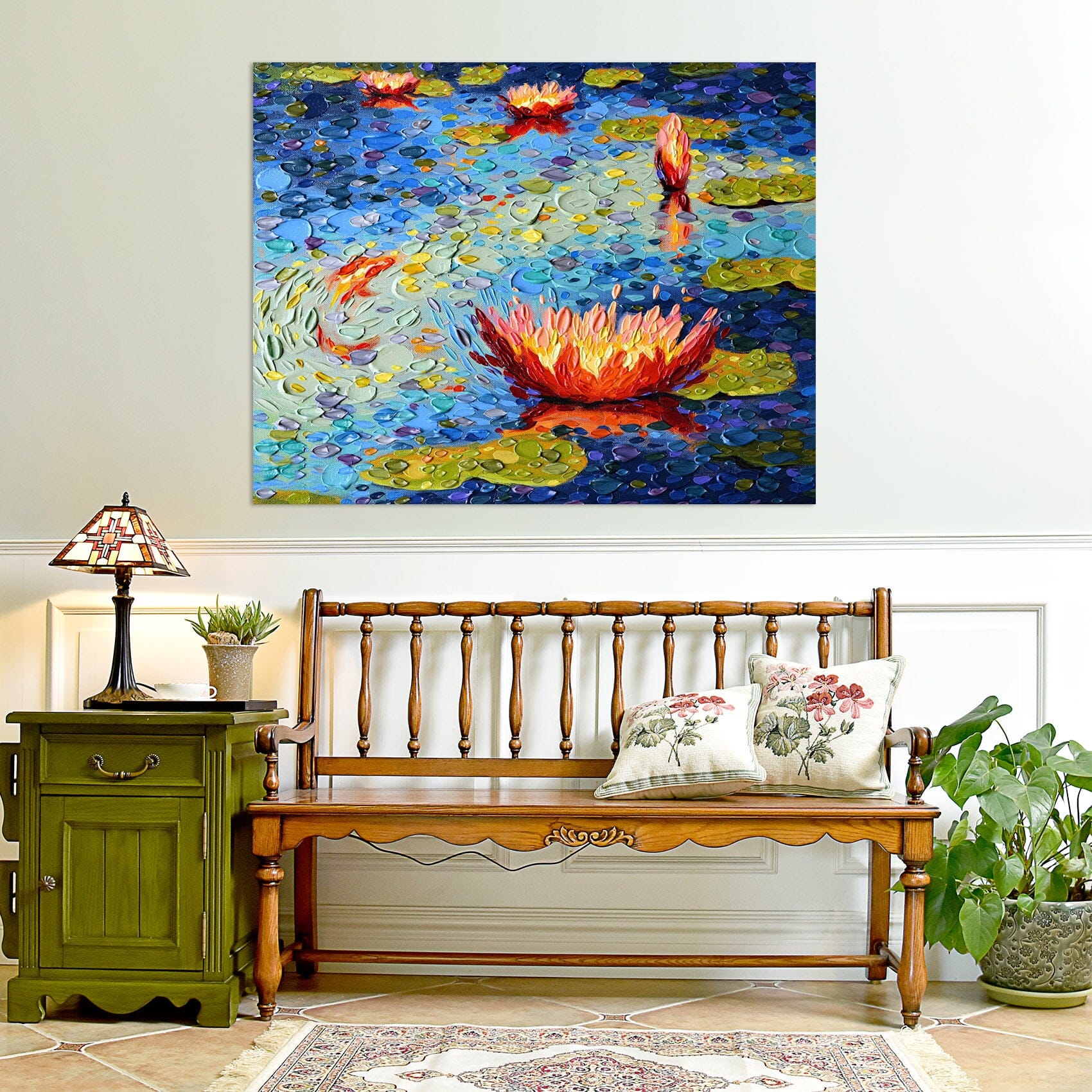 3D Lotus Pond 016 Dena Tollefson Wall Sticker Wallpaper AJ Wallpaper 2