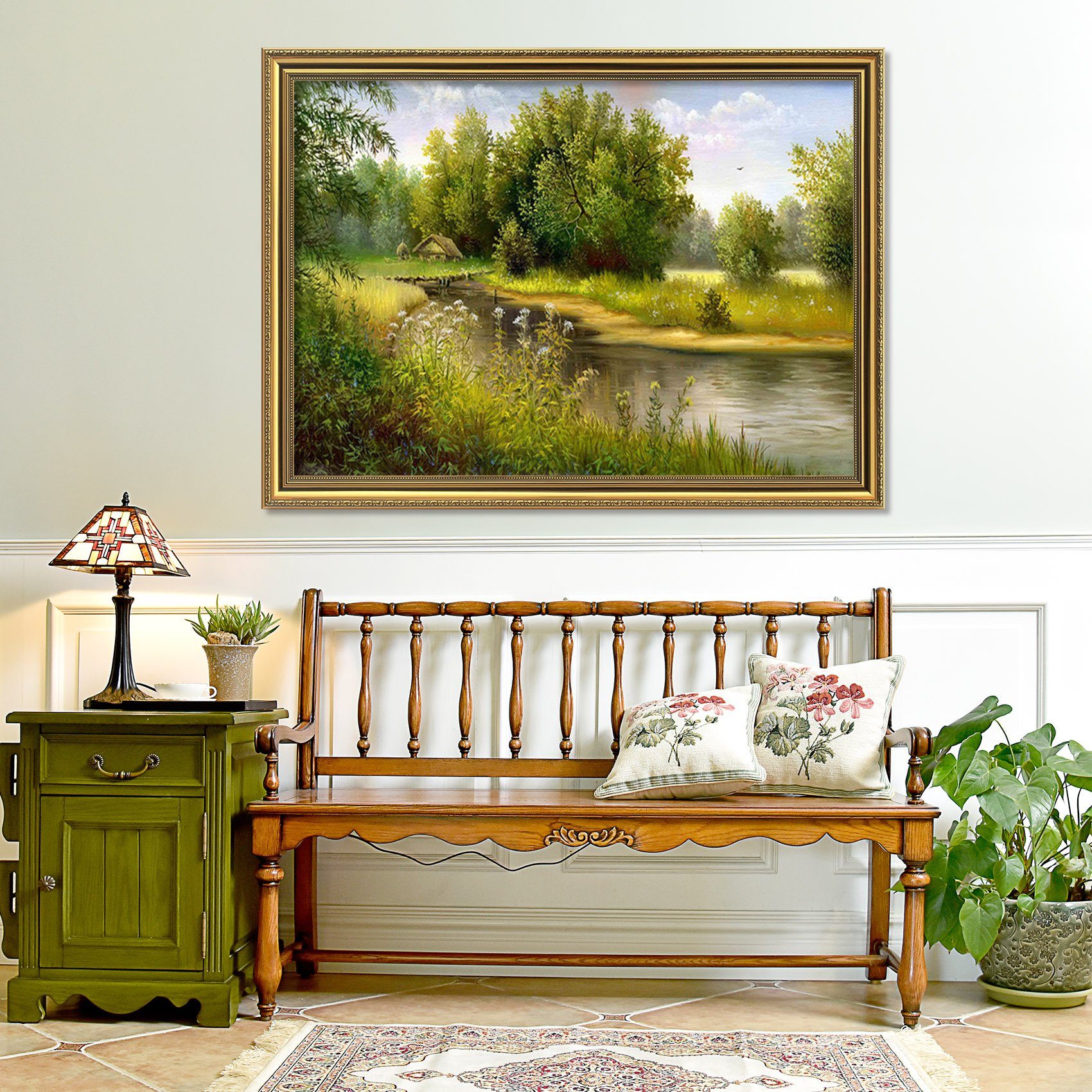 3D Small Wooden House 165 Fake Framed Print Painting Wallpaper AJ Creativity Home