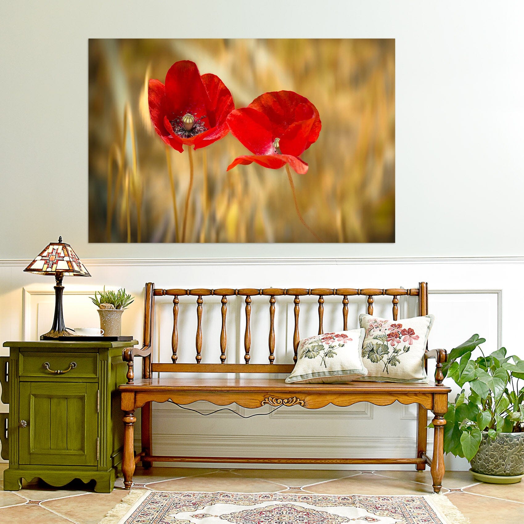 3D Red Flowers 220 Marco Carmassi Wall Sticker Wallpaper AJ Wallpaper 2