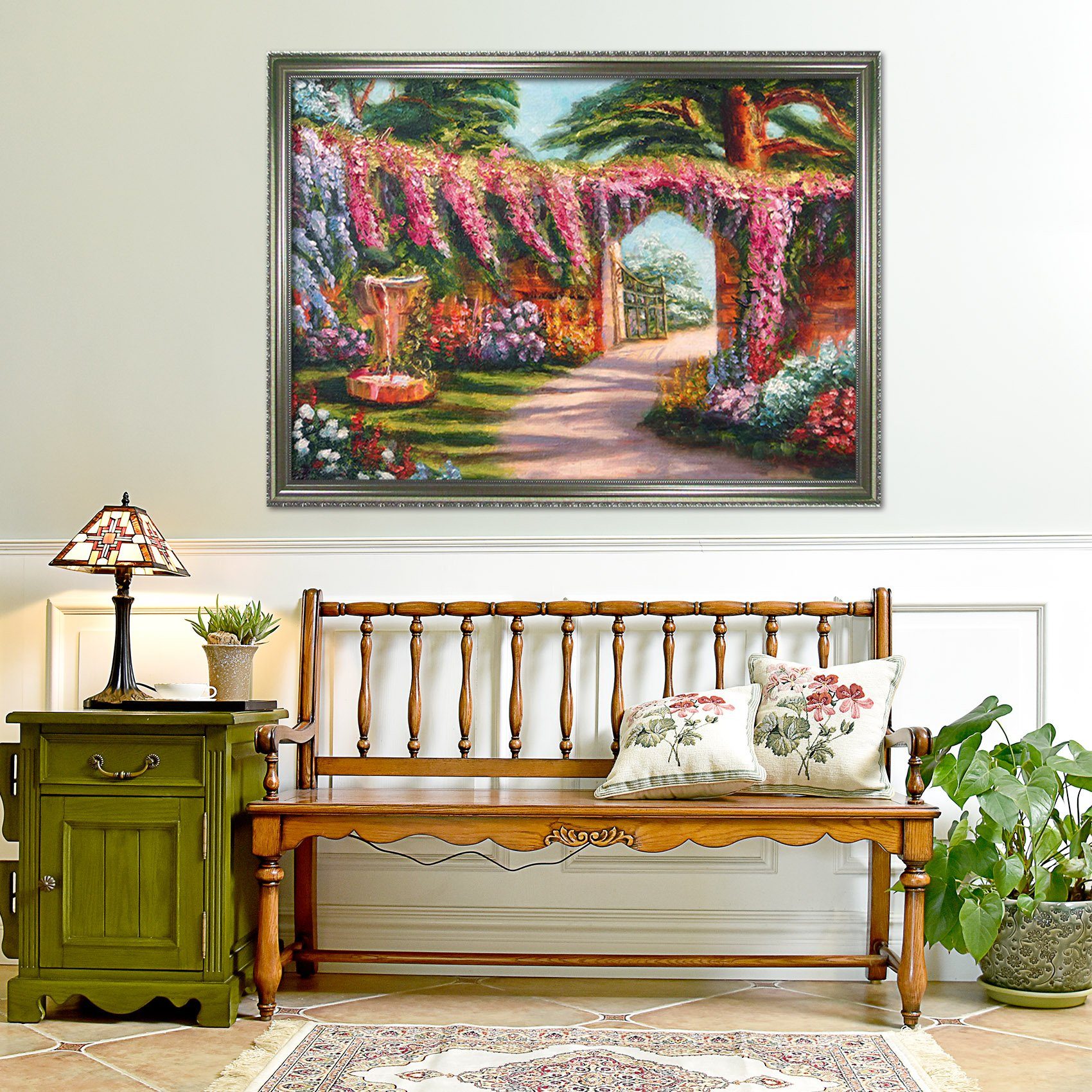 3D Yard Flowers 001 Fake Framed Print Painting Wallpaper AJ Creativity Home