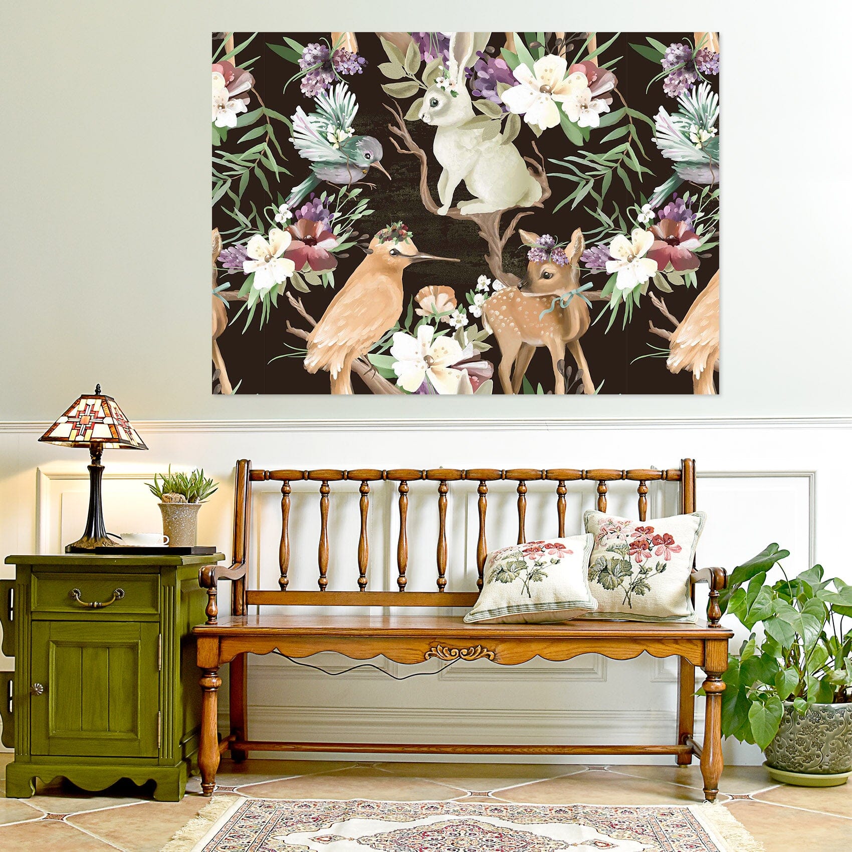3D Bird Deer Rabbit 1058 Wall Sticker Wallpaper AJ Wallpaper 2