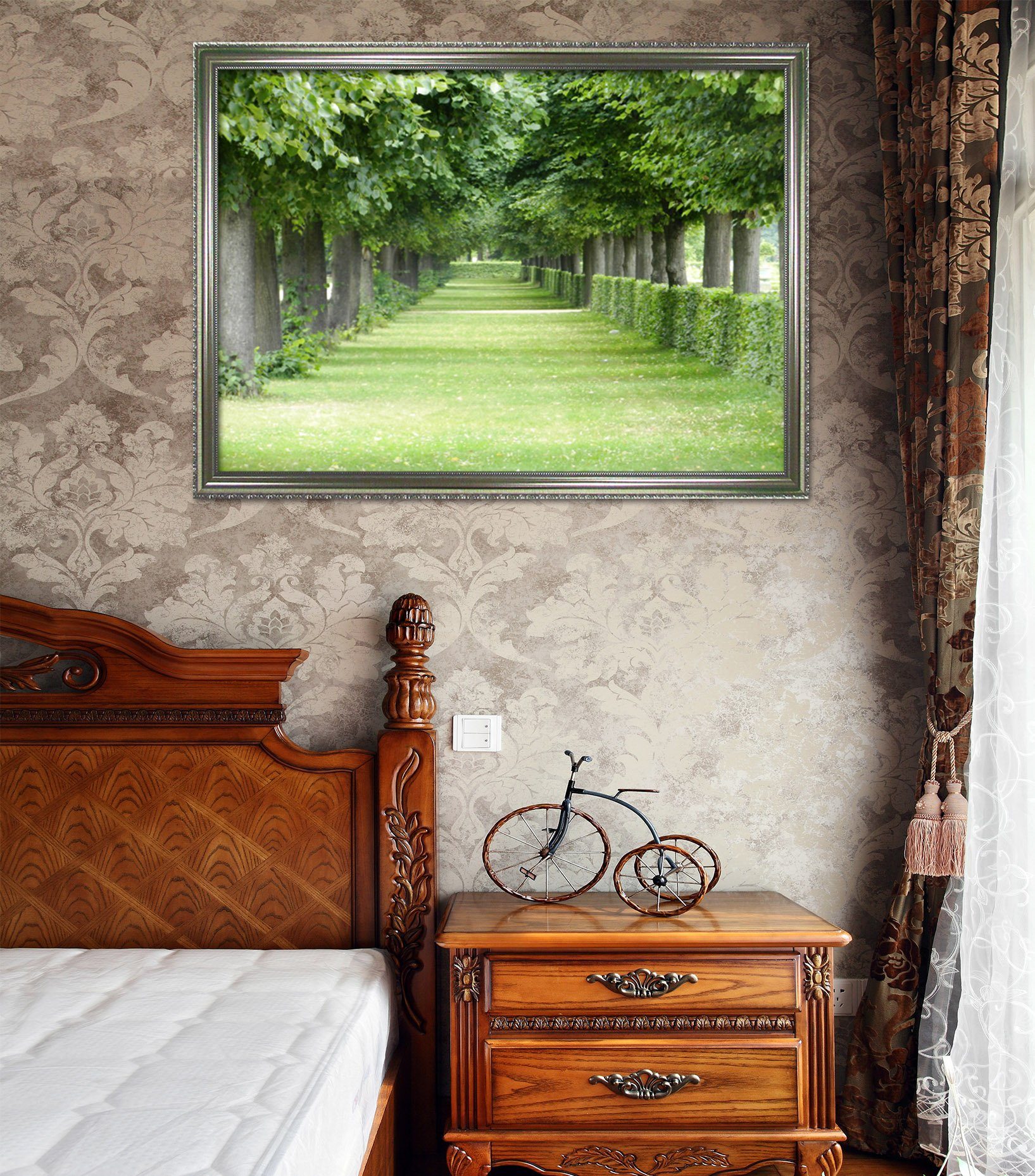 3D Quiet Trail 197 Fake Framed Print Painting Wallpaper AJ Creativity Home